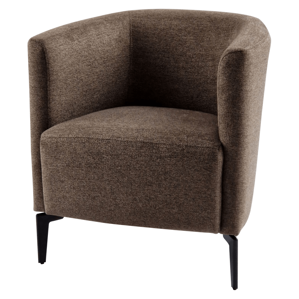 Fotoliu de design, maro / negru, KAPY — imaginea 5