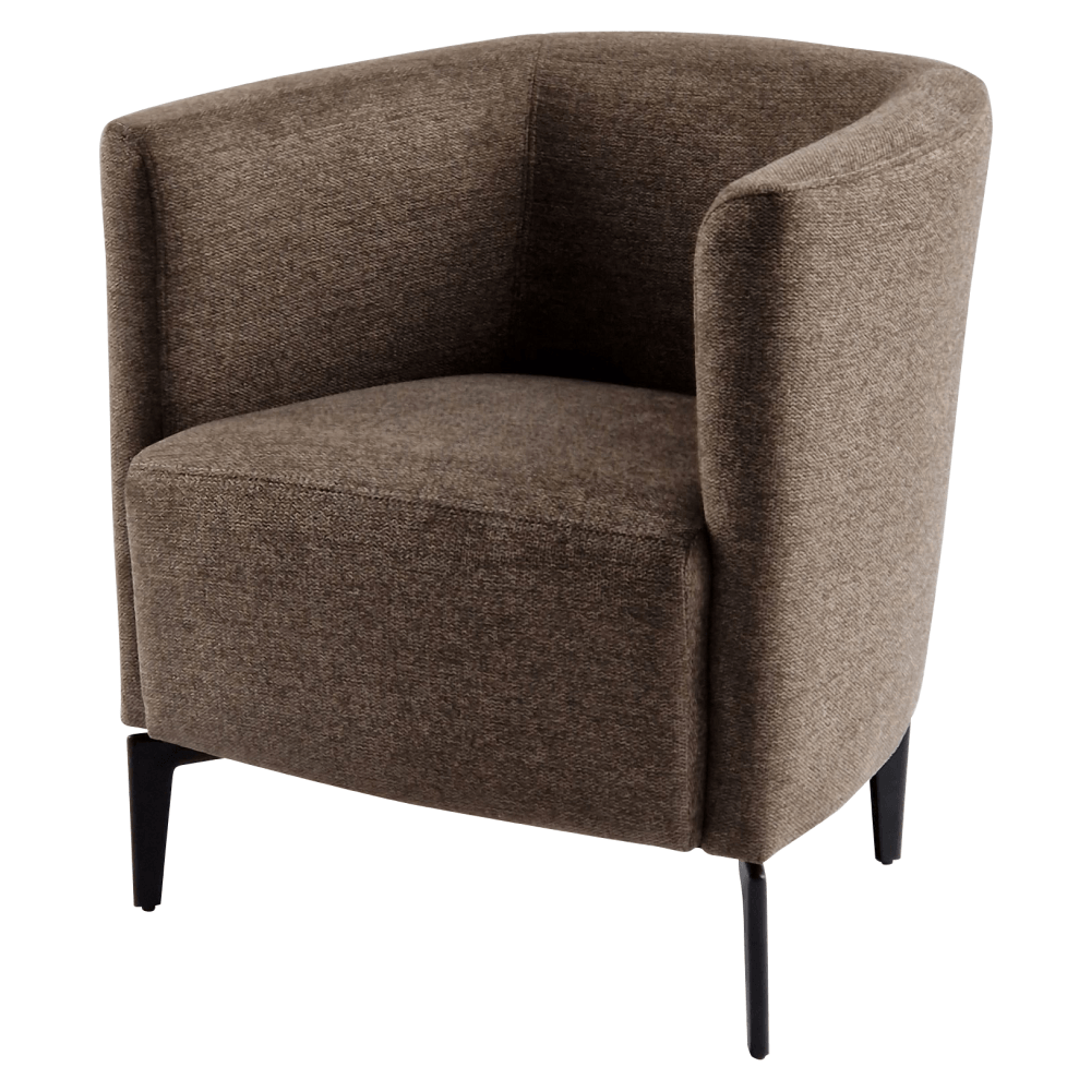 Fotoliu de design, maro / negru, KAPY — imaginea 6