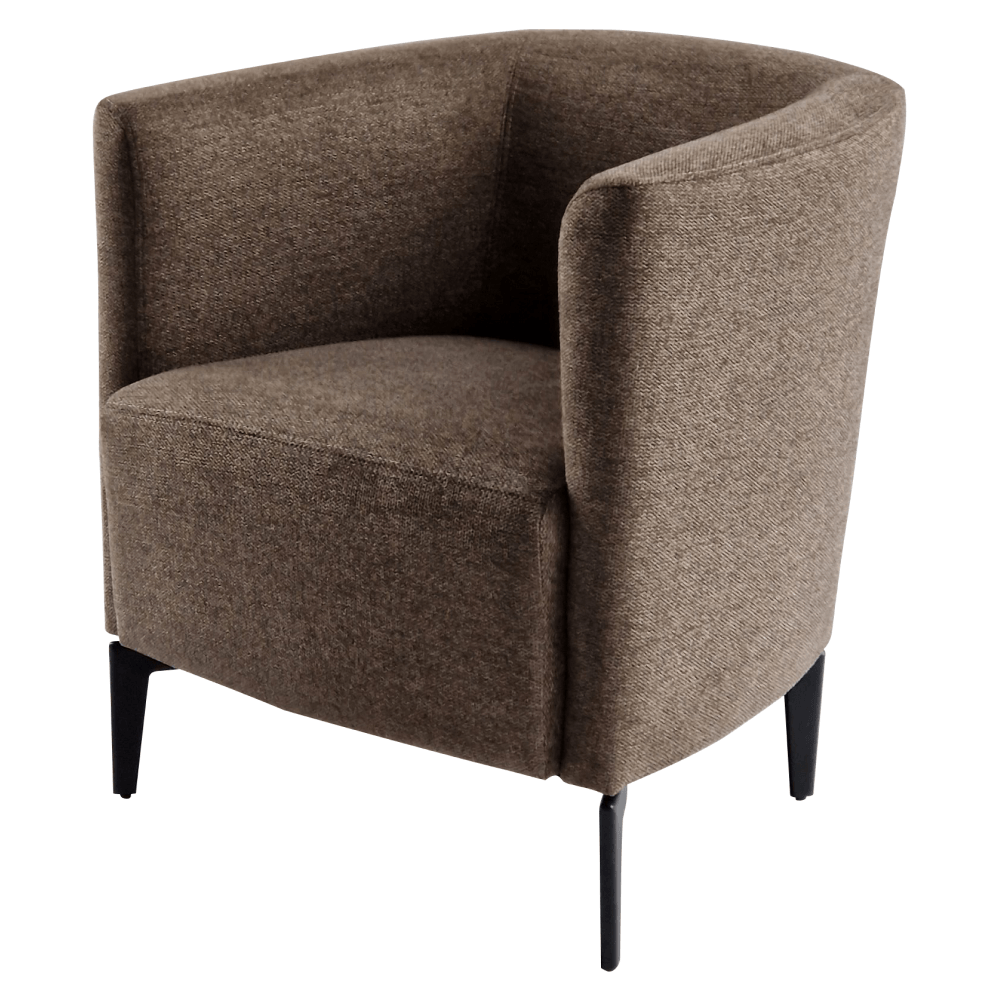 Fotoliu de design, maro / negru, KAPY — imaginea 7