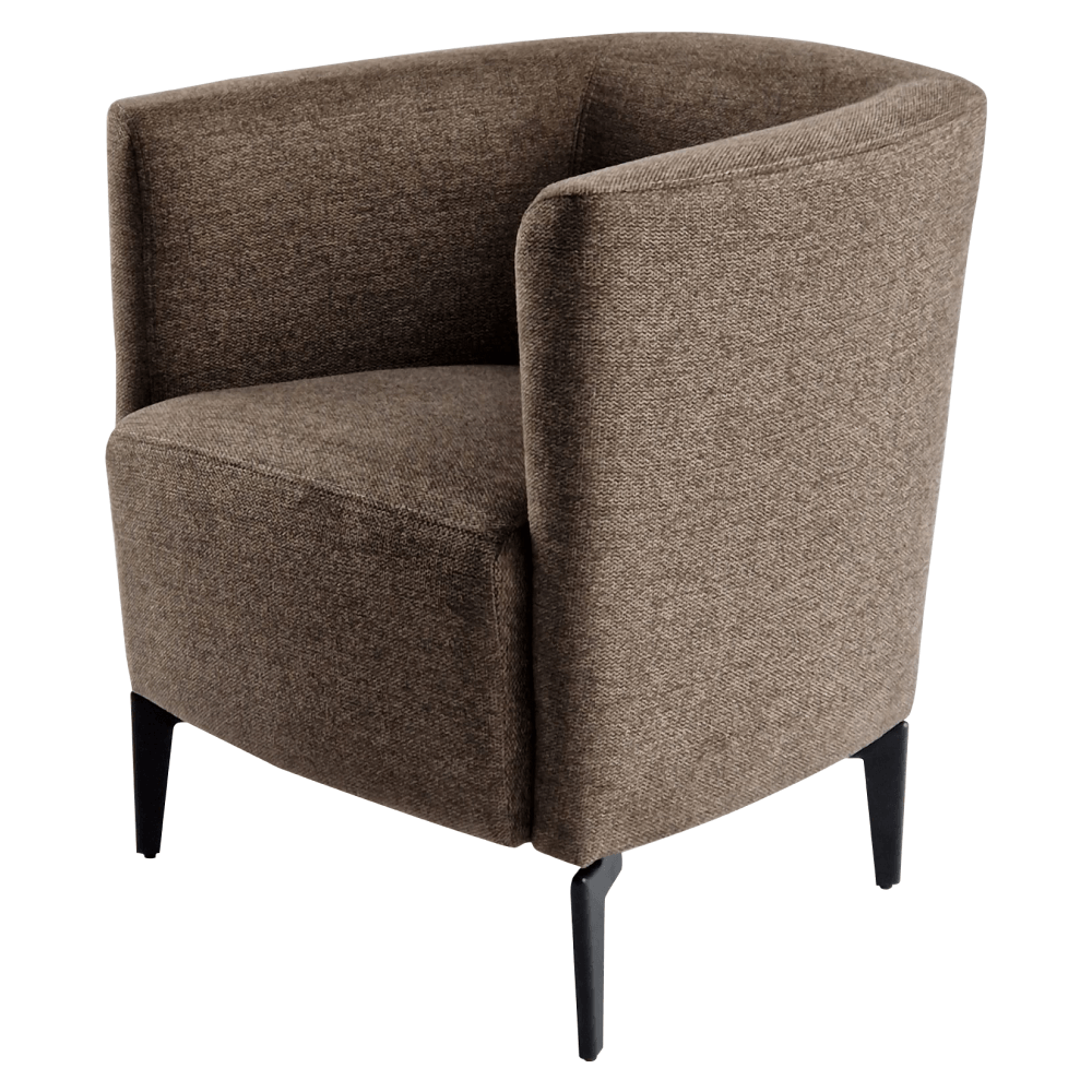 Fotoliu de design, maro / negru, KAPY — imaginea 8