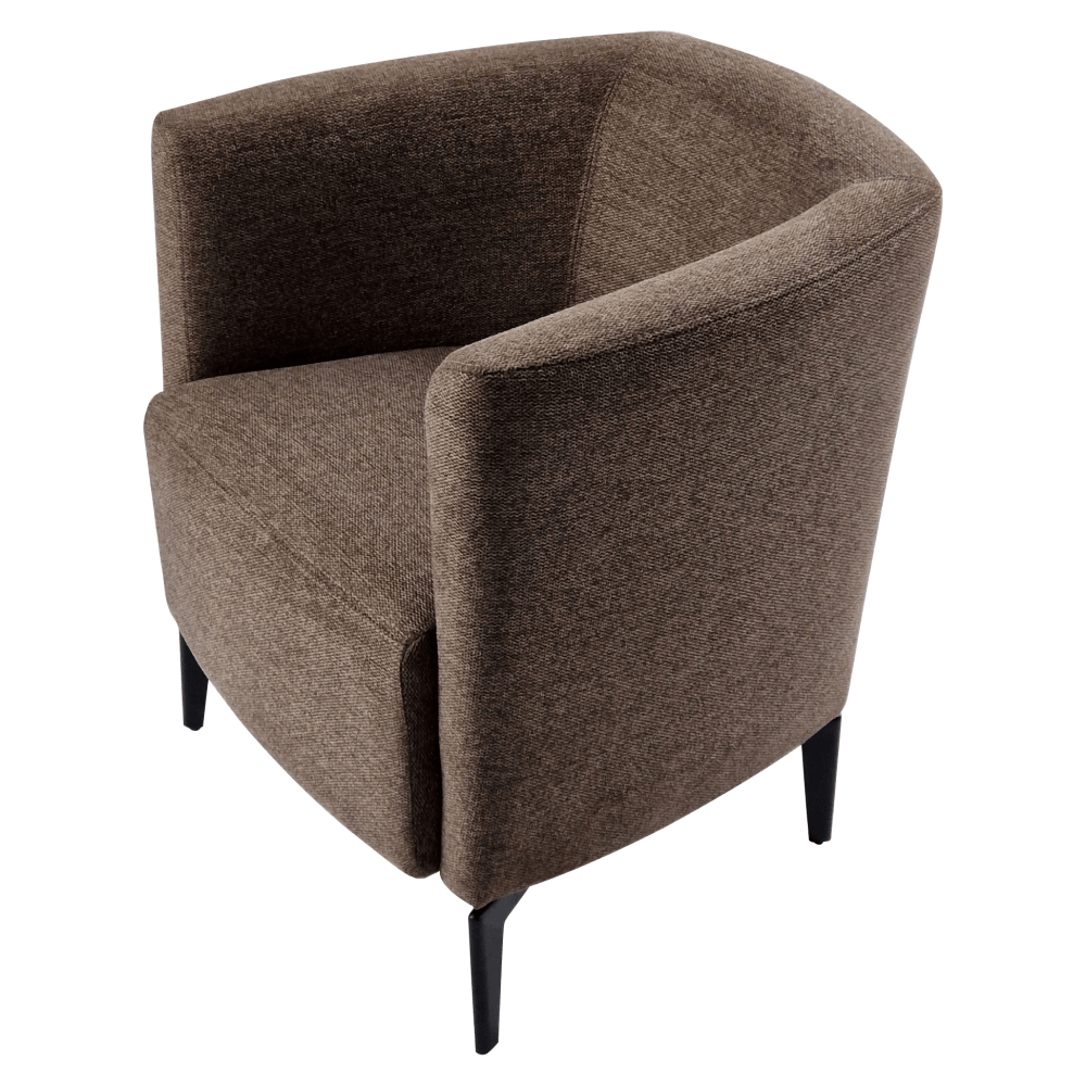 Fotoliu de design, maro / negru, KAPY — imaginea 11