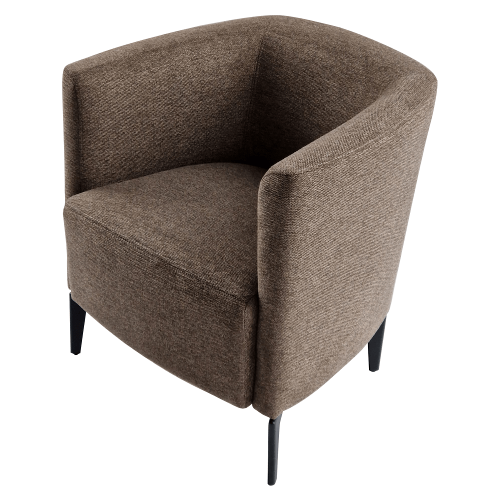 Fotoliu de design, maro / negru, KAPY — imaginea 13