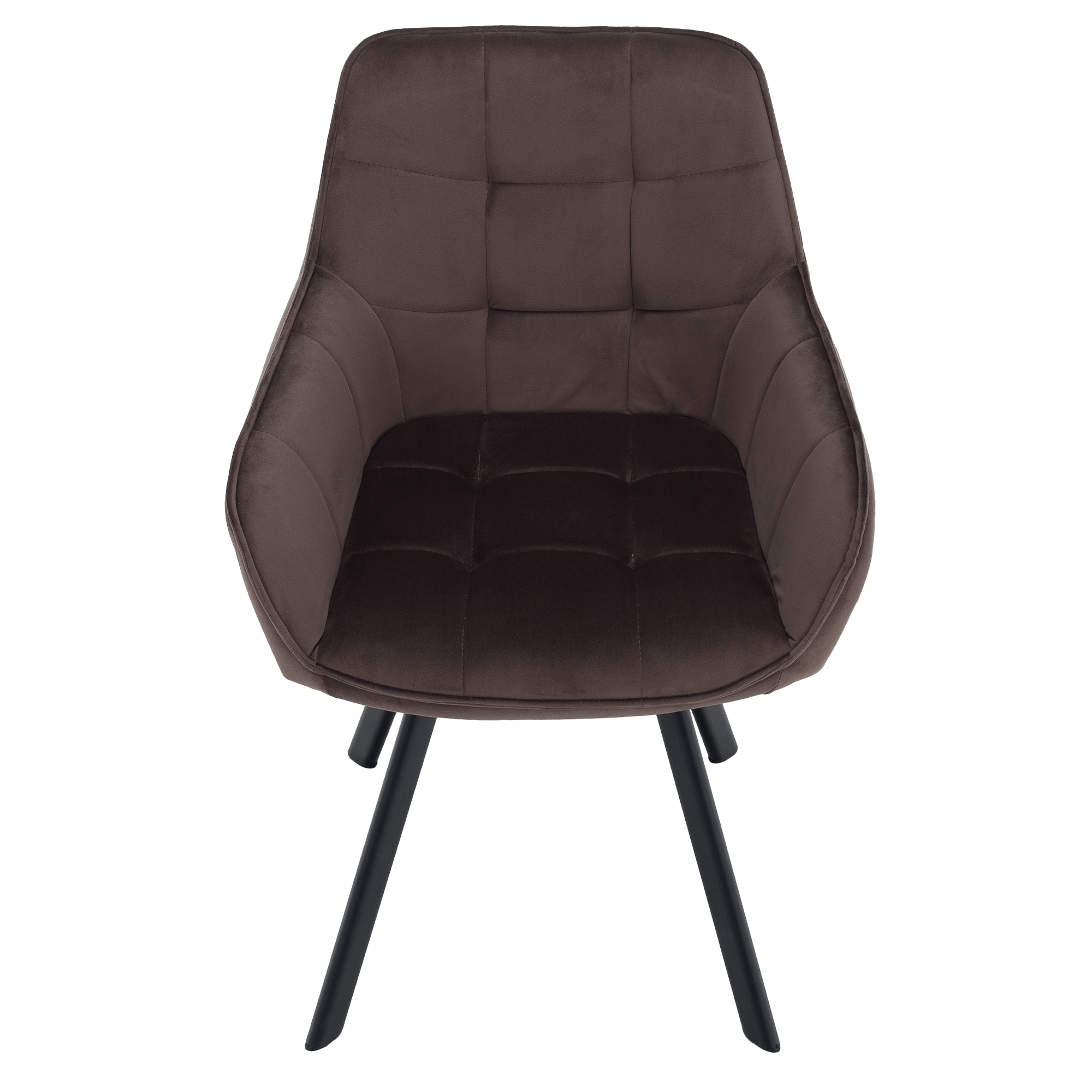Scaun de design, gri-maronie Velvet/negru, PETIN — imaginea 2
