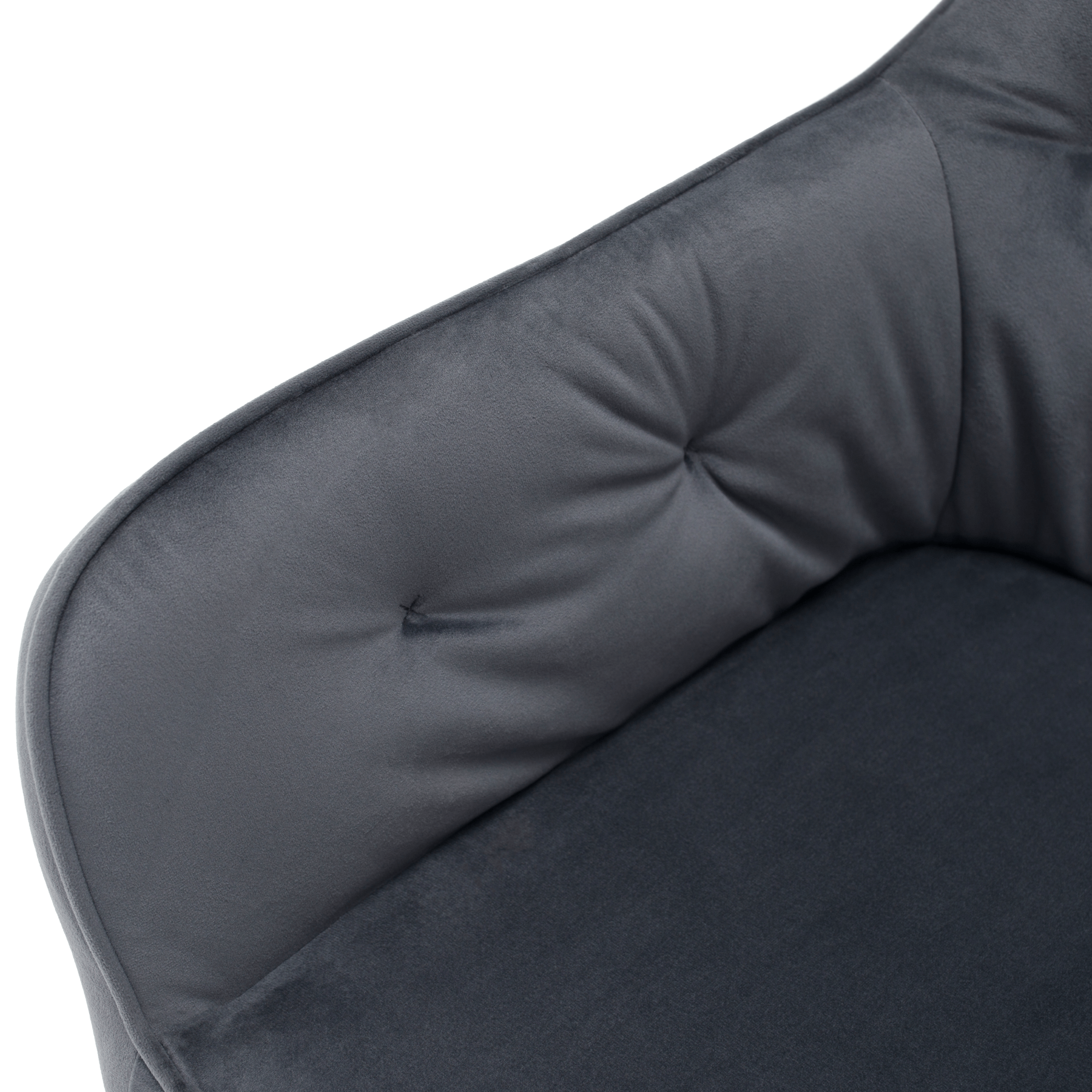 Fotoliu de design, material Velvet gri, VERIO — imaginea 3