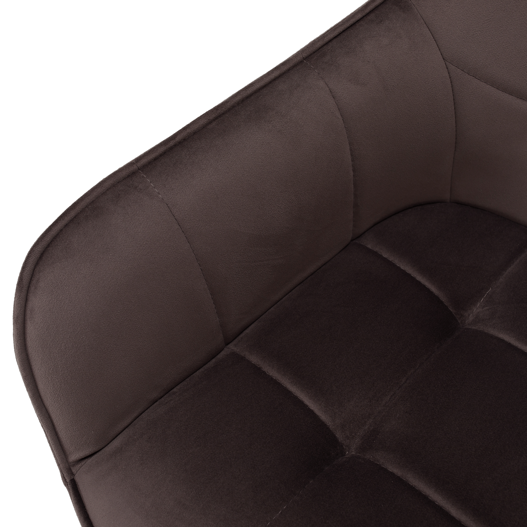 Scaun de design, gri-maronie Velvet/negru, PETIN — imaginea 4