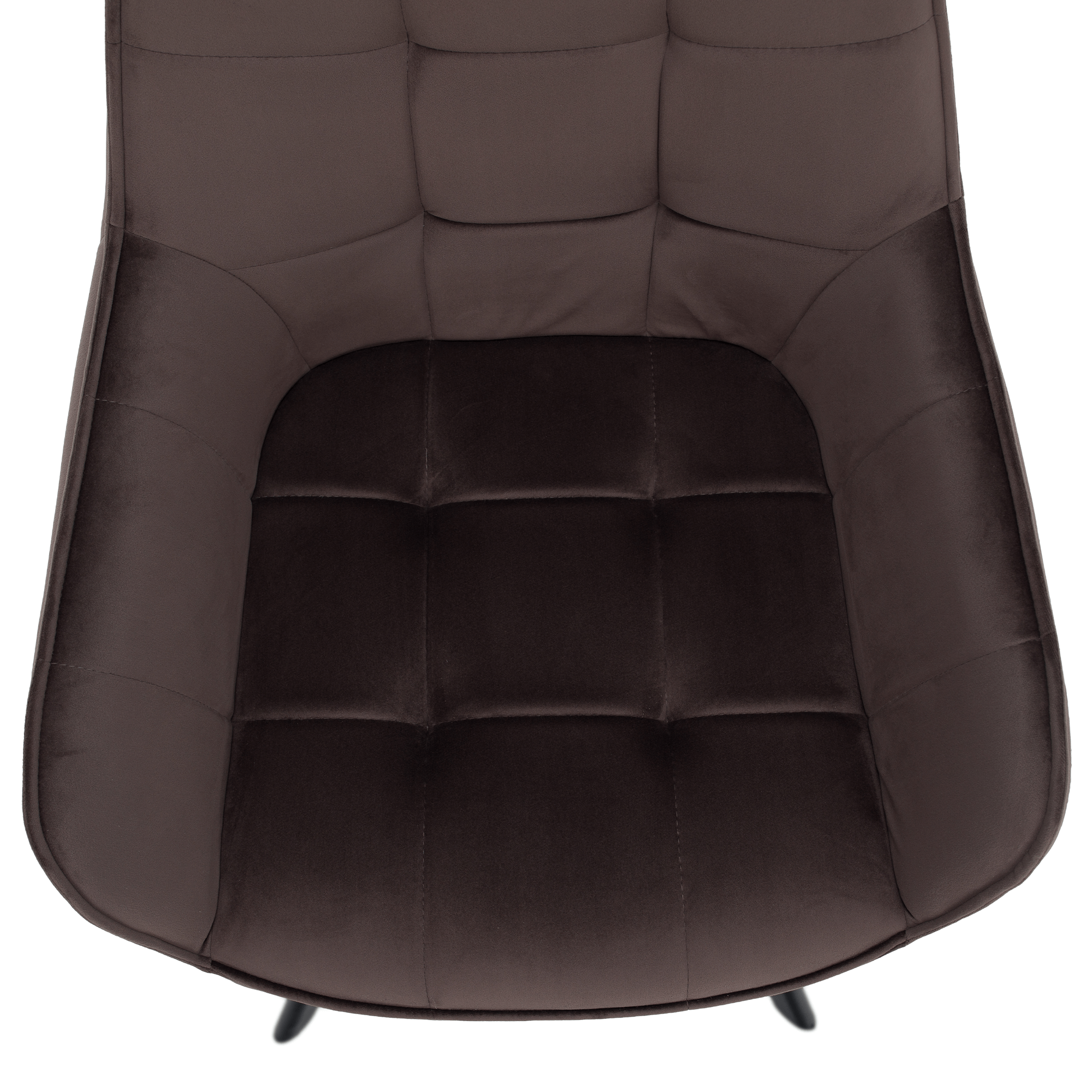 Scaun de design, gri-maronie Velvet/negru, PETIN — imaginea 6