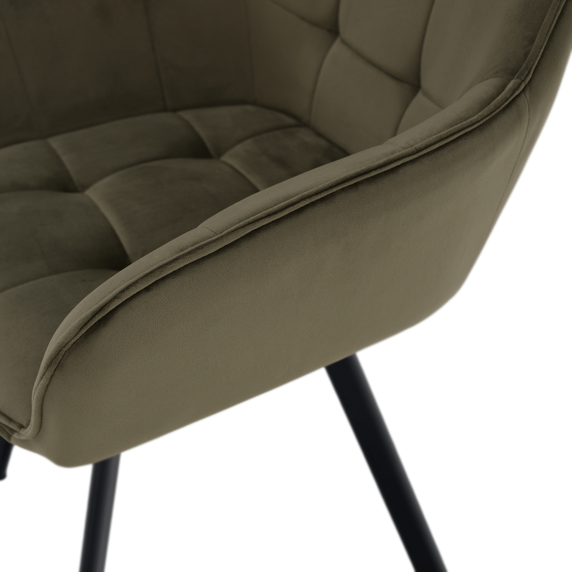 Scaun de design, Velvet verde/negru, PETIN — imaginea 5