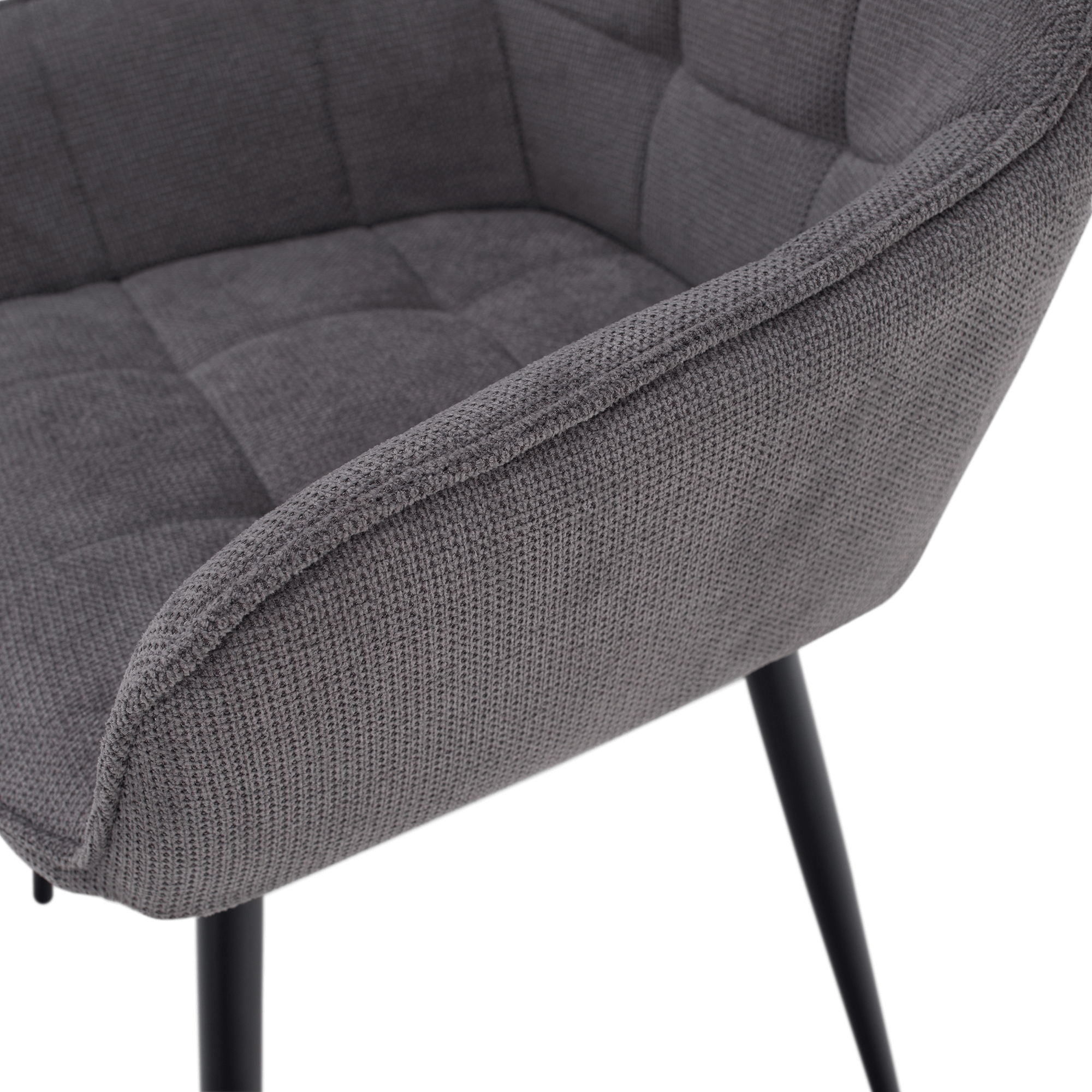Scaun de design, gri/negru, MARKEN — imaginea 7