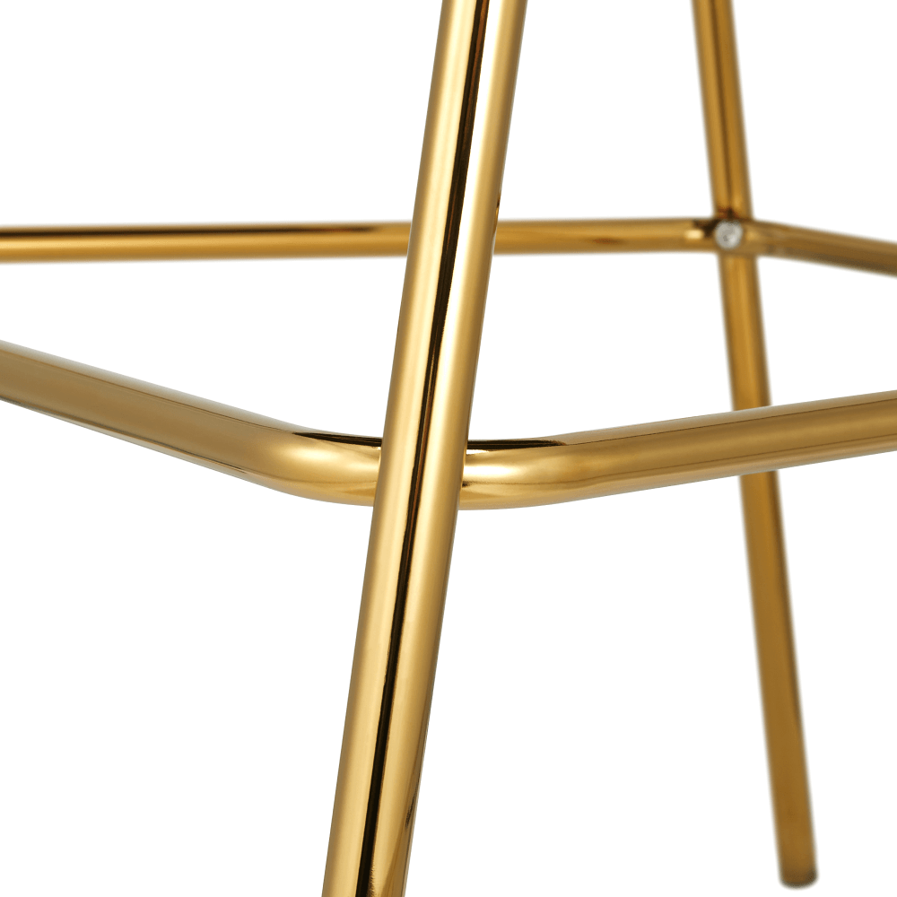 Scaun de bar de design, material catifea neagra/gold crom auriu, DASMIN TIP 2 — imaginea 6