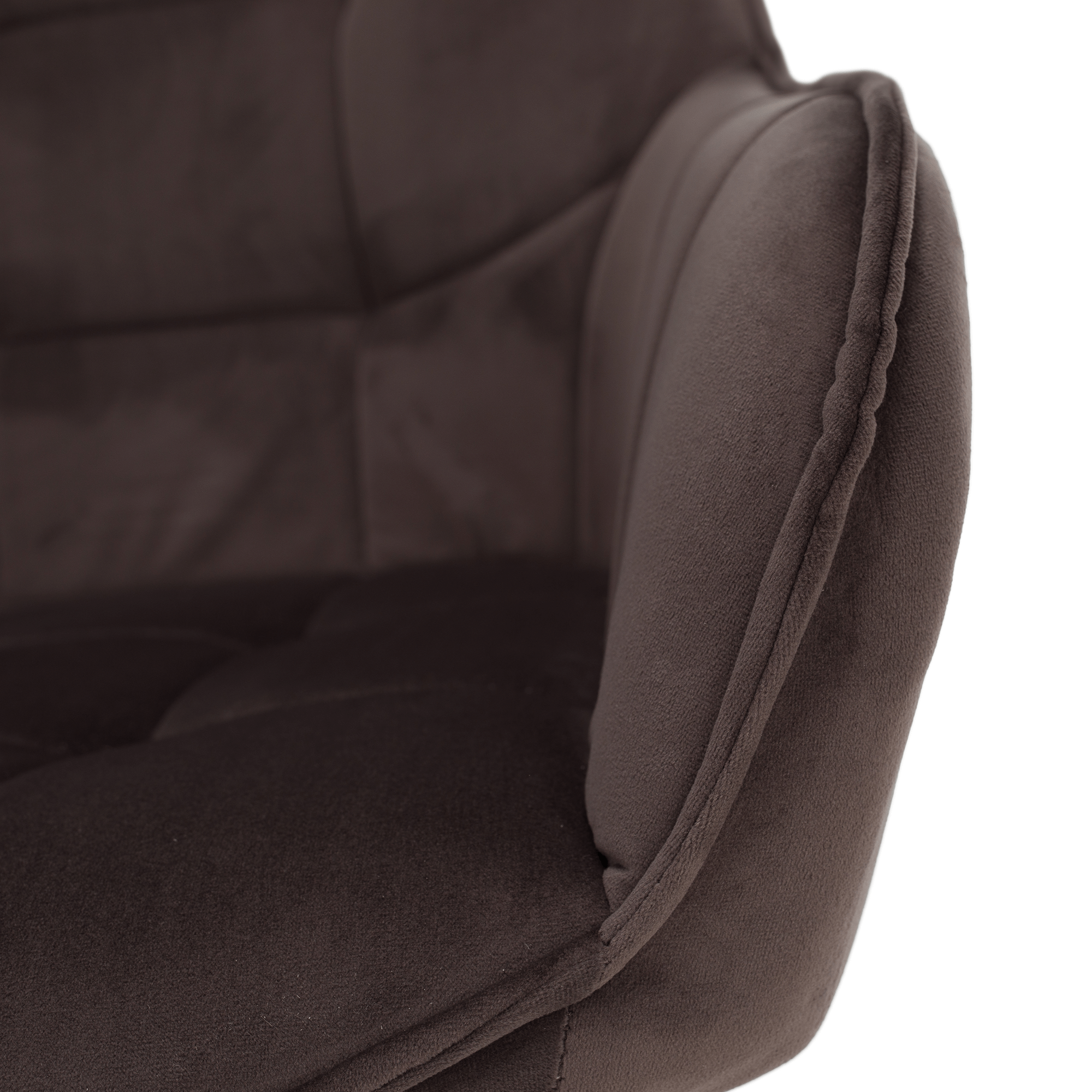Scaun de design, gri-maronie Velvet/negru, PETIN — imaginea 9