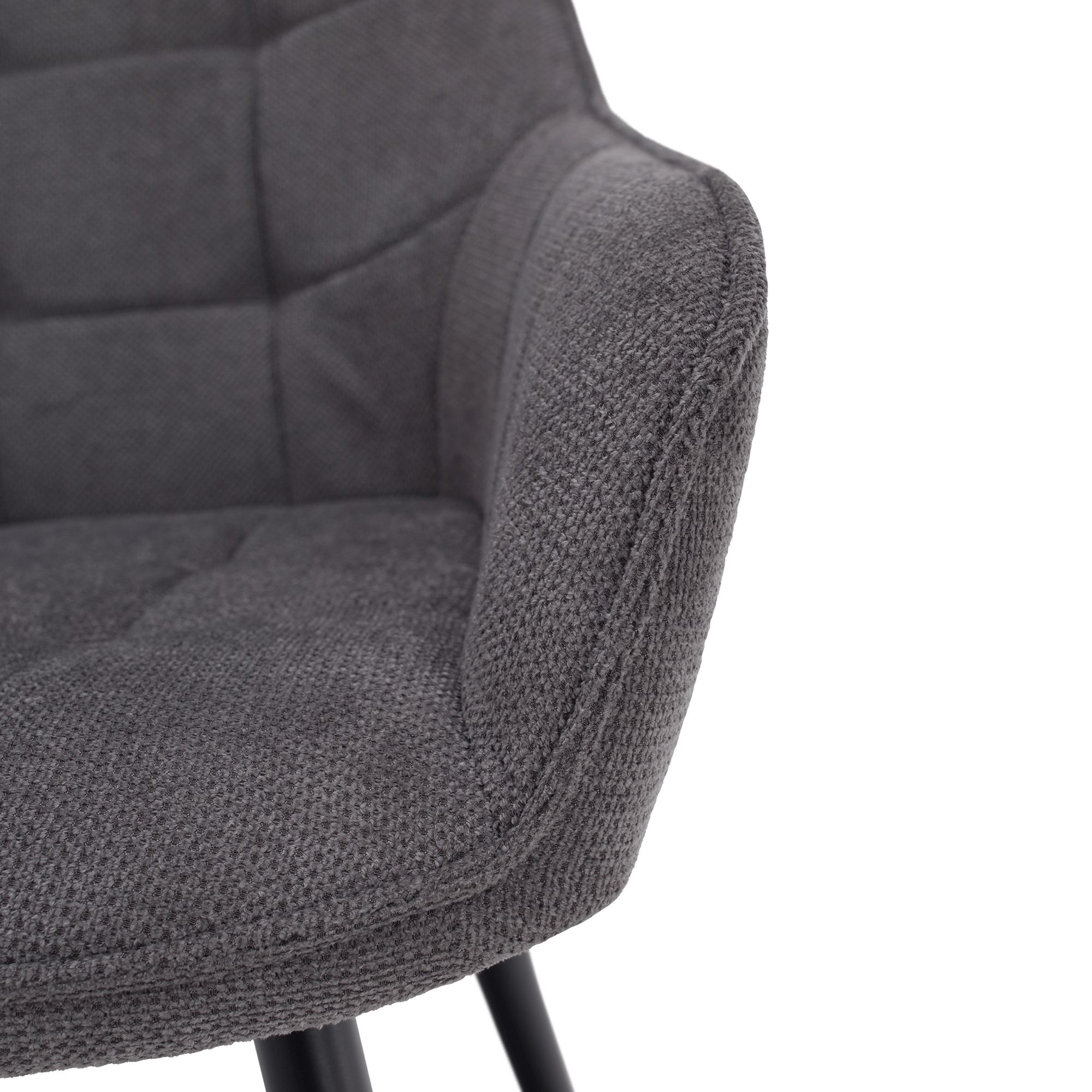 Scaun de design, gri/negru, MARKEN — imaginea 10