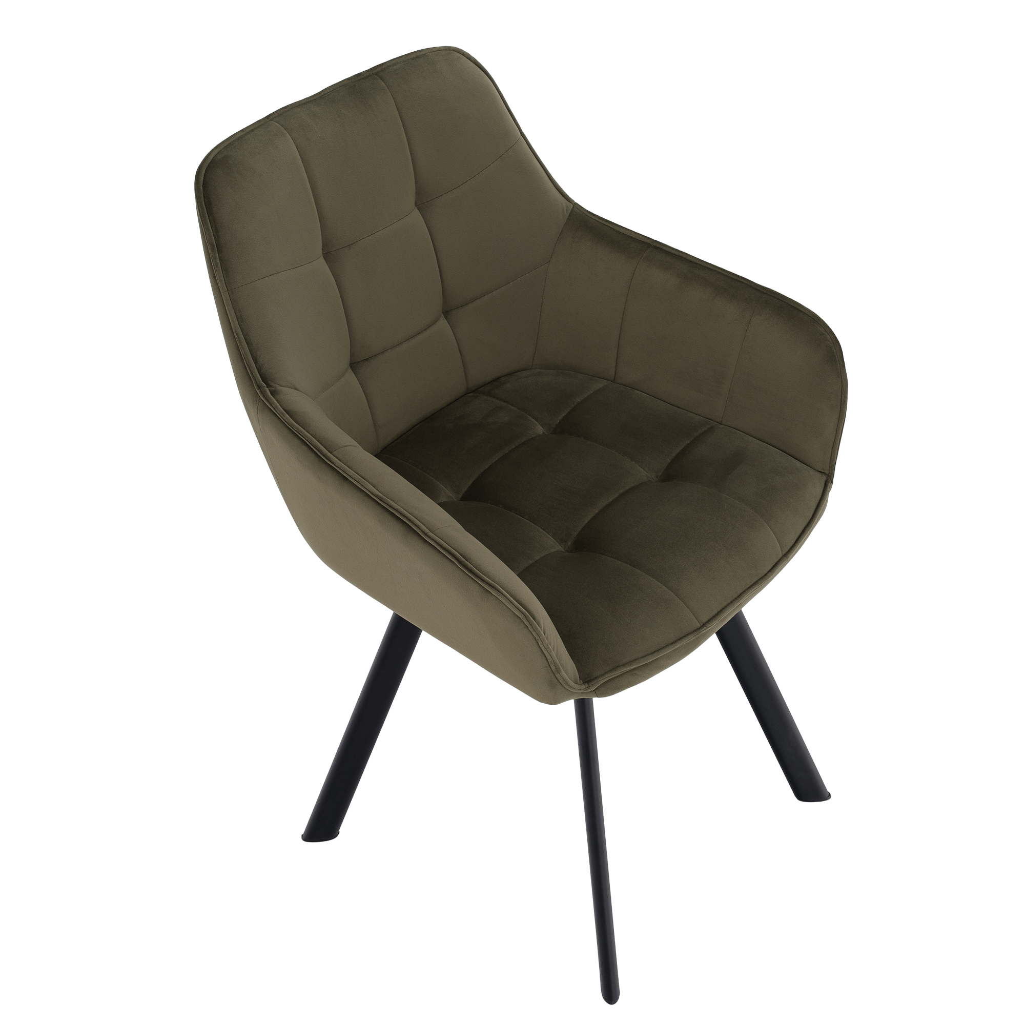 Scaun de design, Velvet verde/negru, PETIN — imaginea 11
