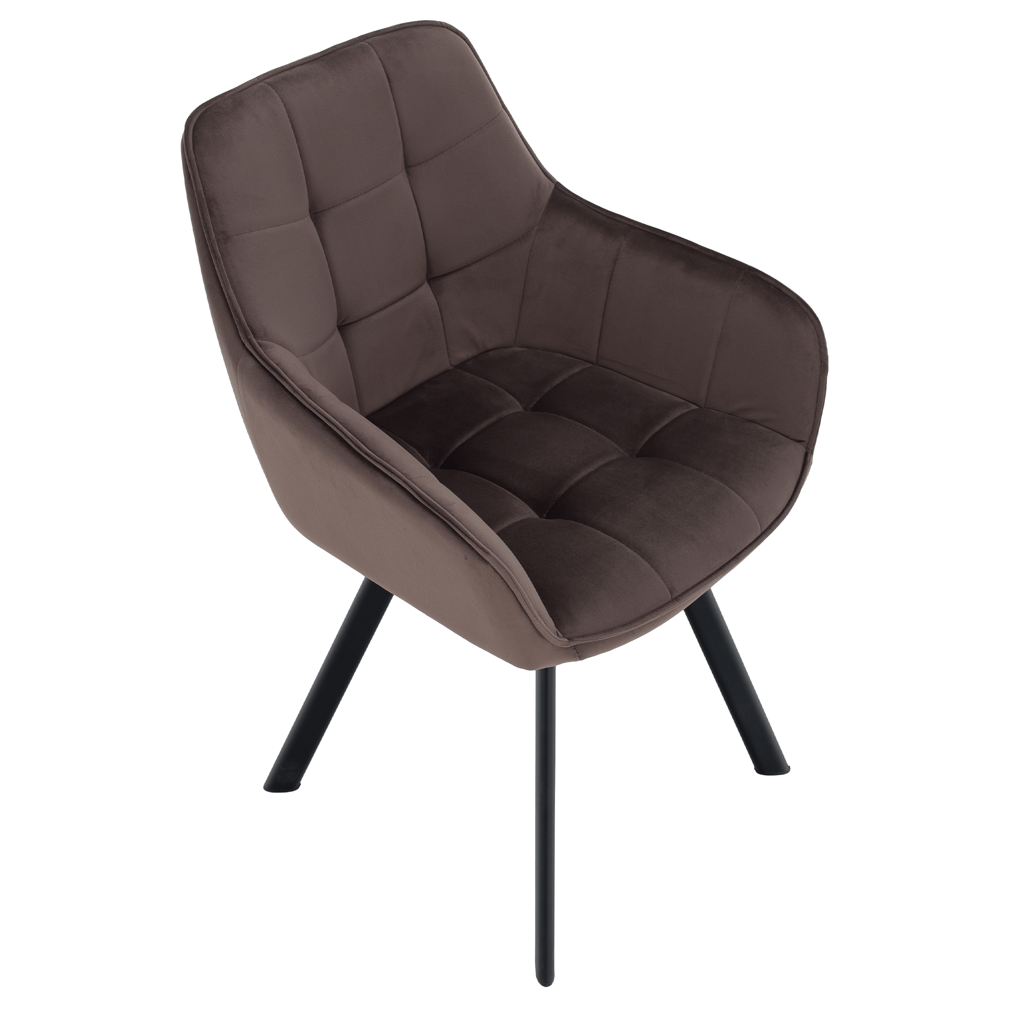 Scaun de design, gri-maronie Velvet/negru, PETIN — imaginea 11