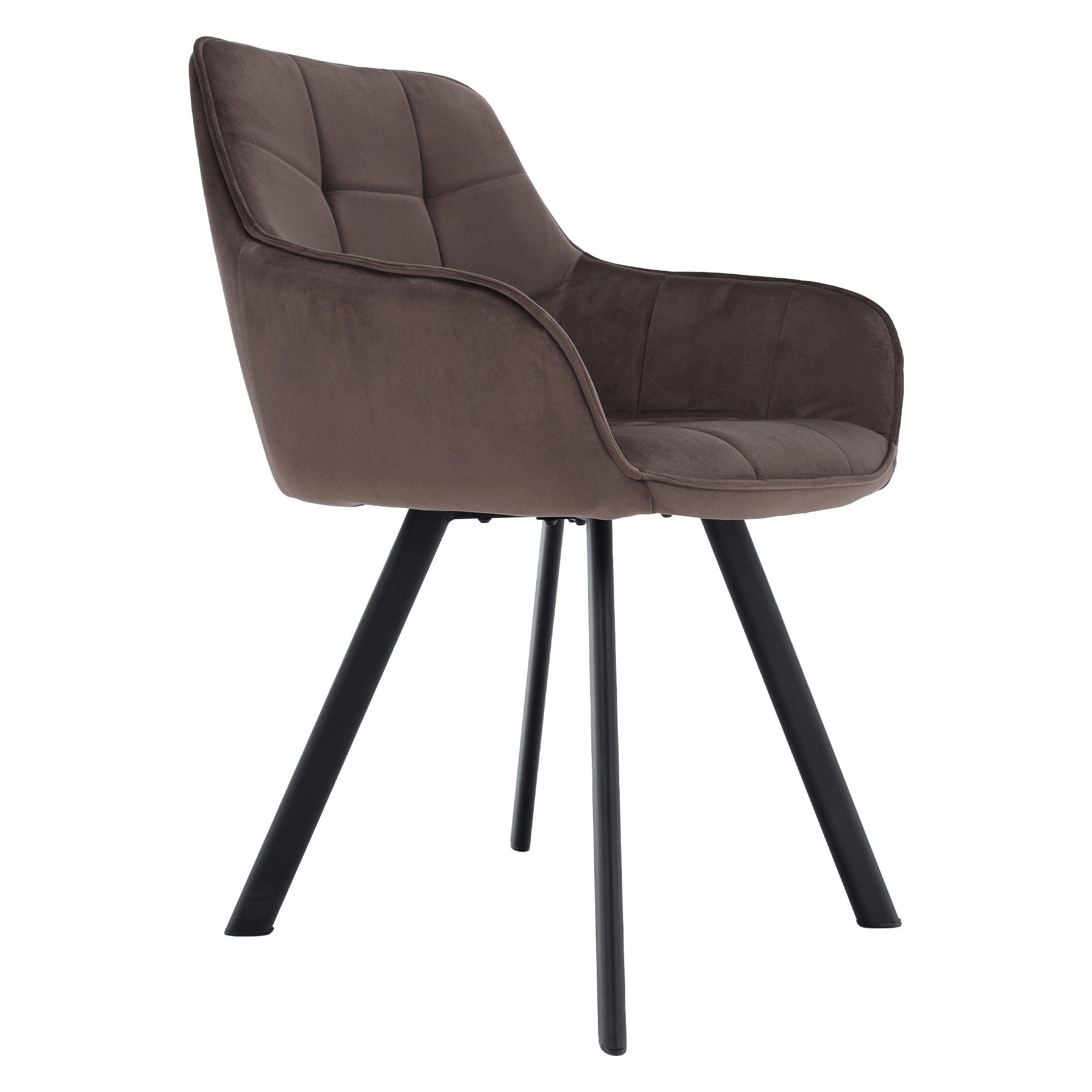 Scaun de design, gri-maronie Velvet/negru, PETIN — imaginea 12