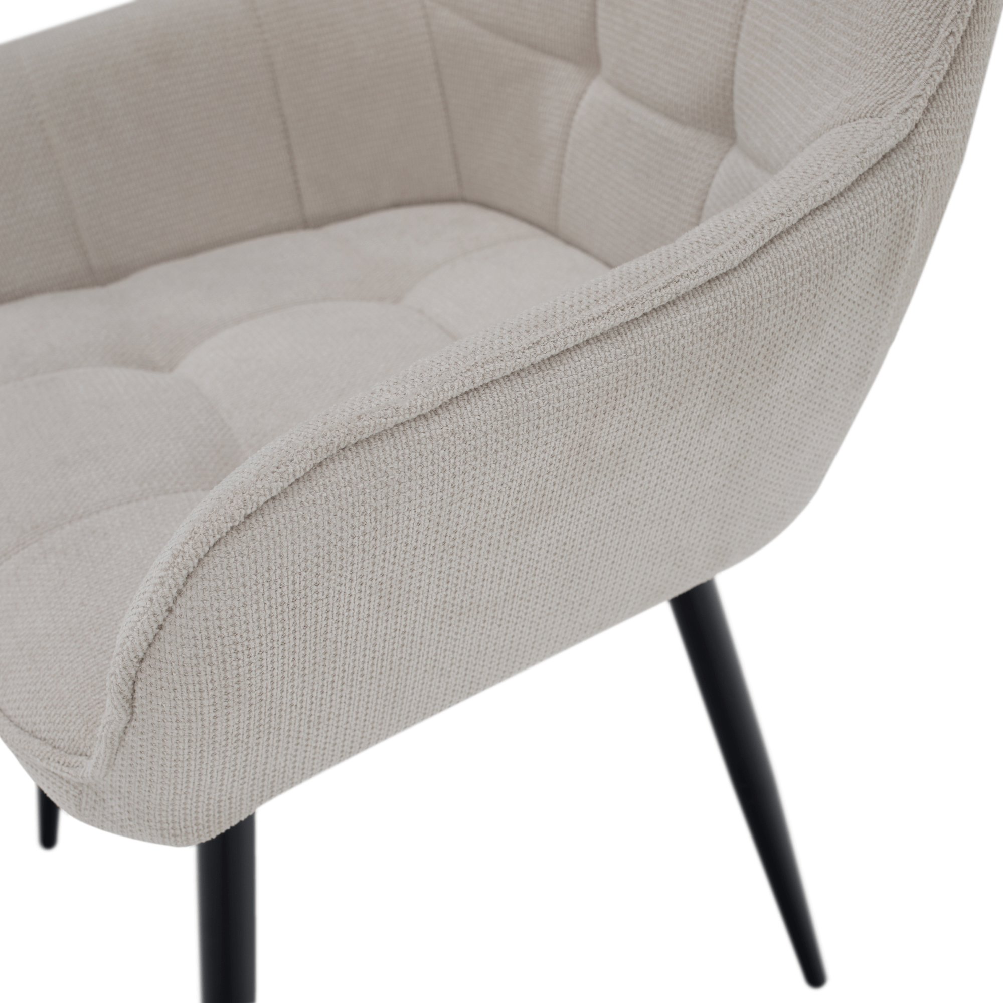 Scaunul de design, bej/negru, MARKEN — imaginea 6