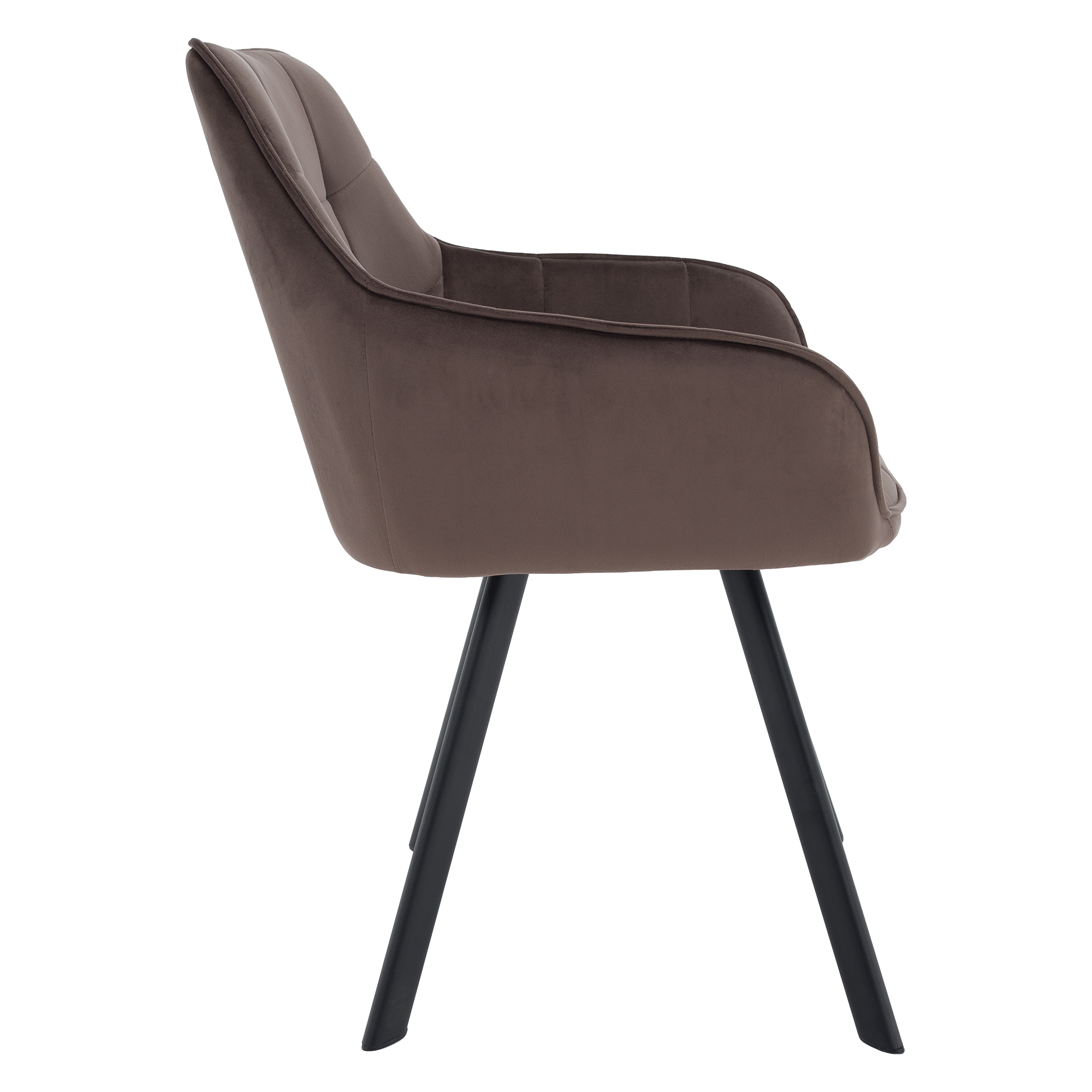 Scaun de design, gri-maronie Velvet/negru, PETIN — imaginea 13