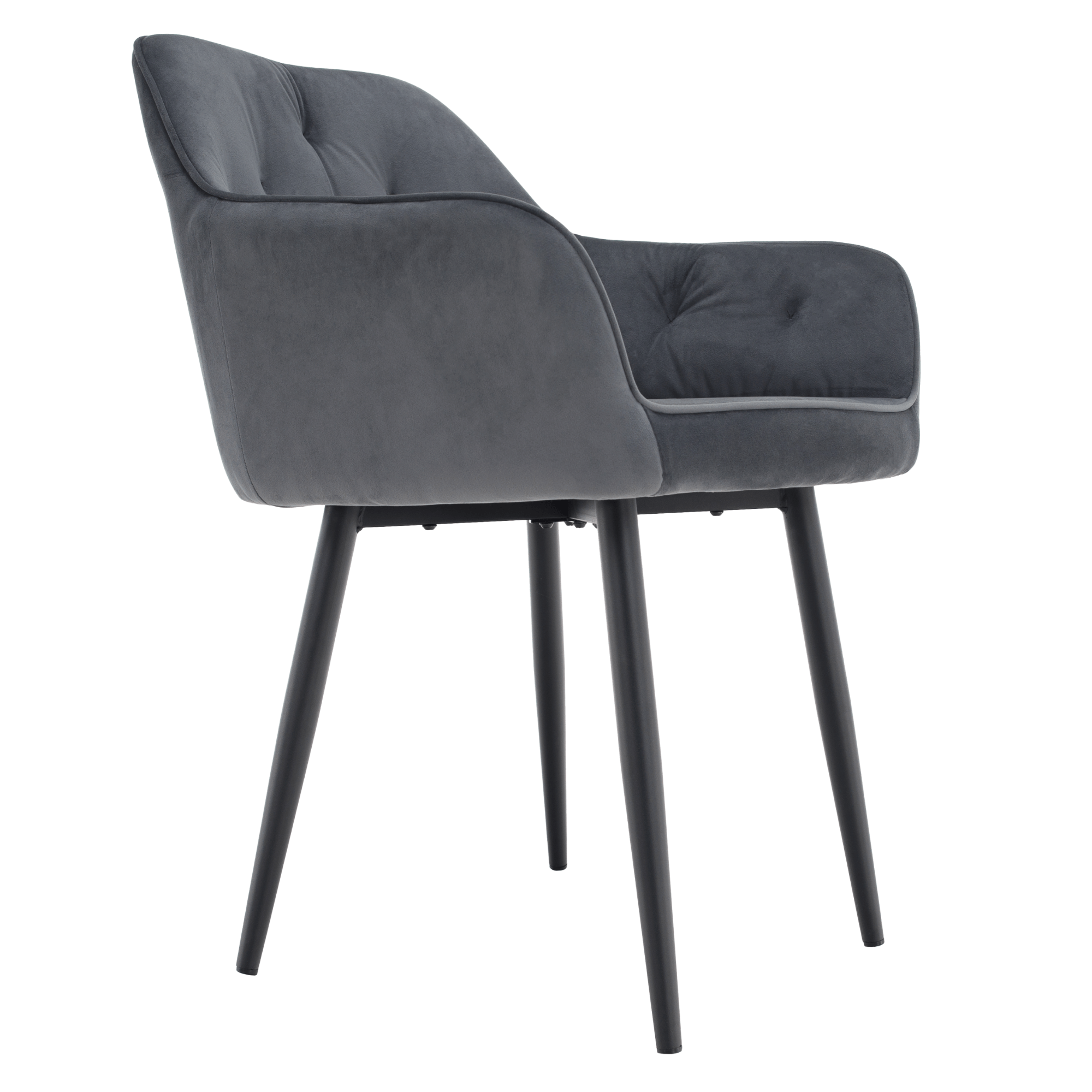 Fotoliu de design, material Velvet gri, VERIO — imaginea 10