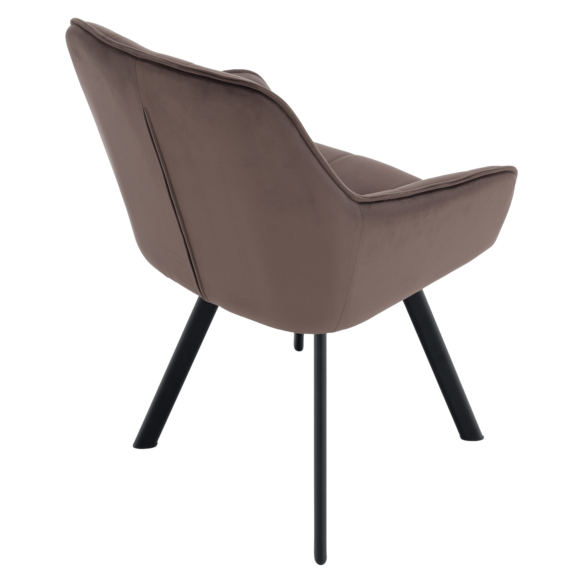 Scaun de design, gri-maronie Velvet/negru, PETIN — imaginea 14