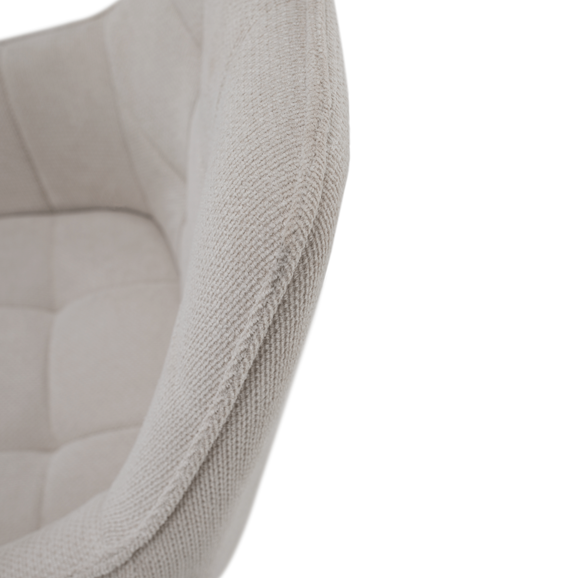 Scaunul de design, bej/negru, MARKEN — imaginea 7