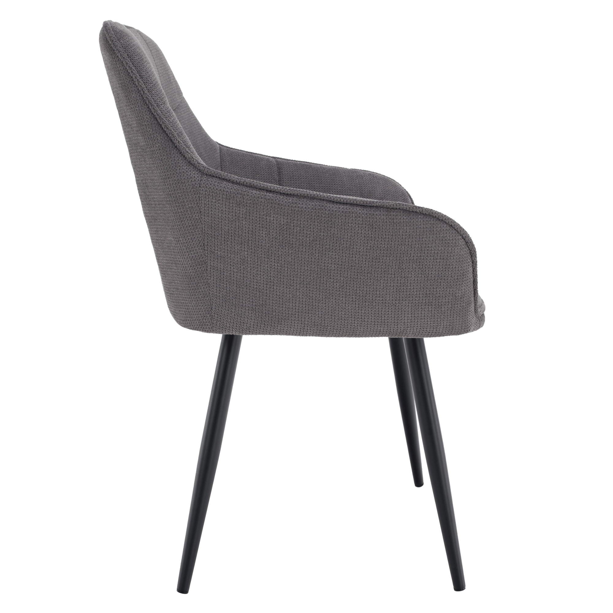 Scaun de design, gri/negru, MARKEN — imaginea 14