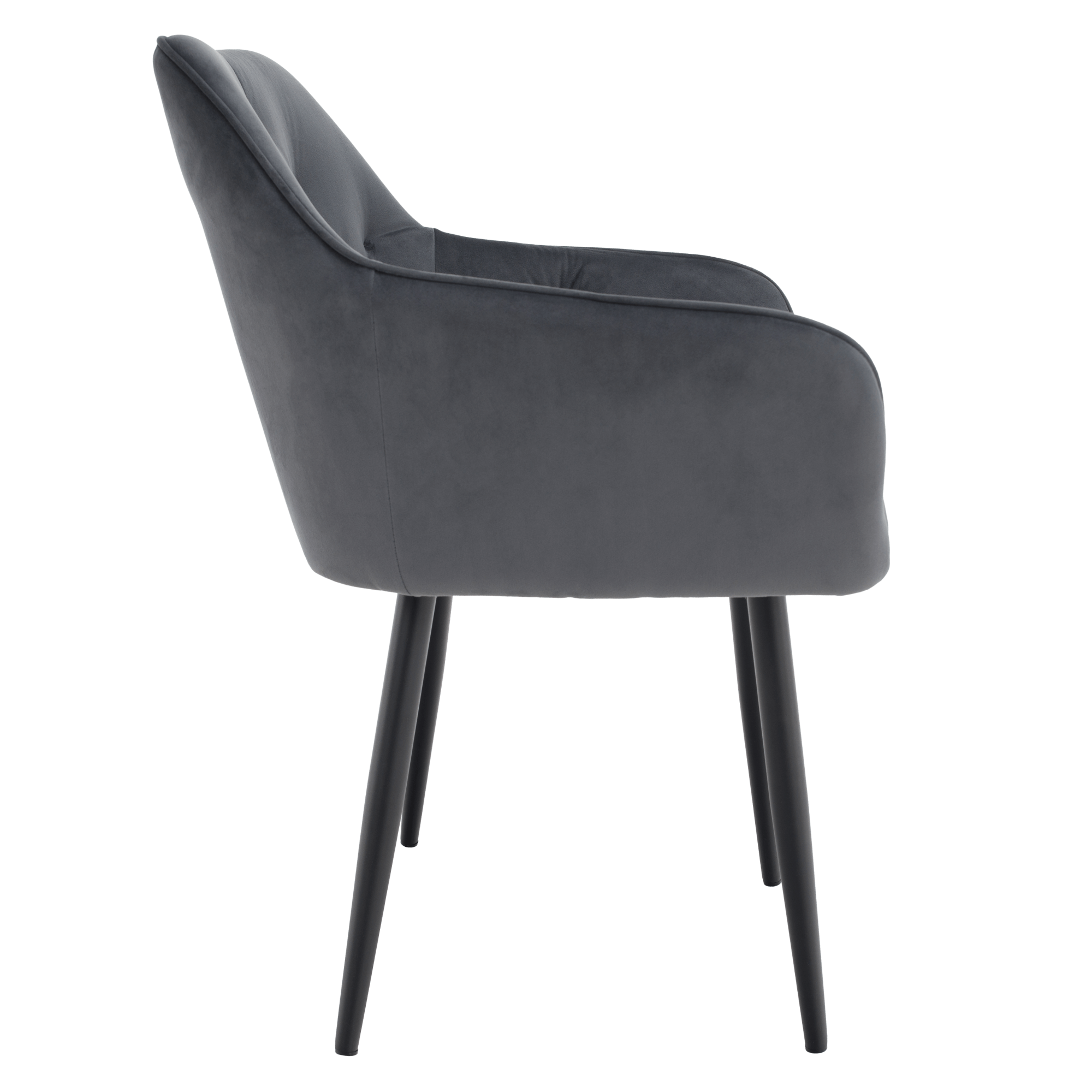 Fotoliu de design, material Velvet gri, VERIO — imaginea 11