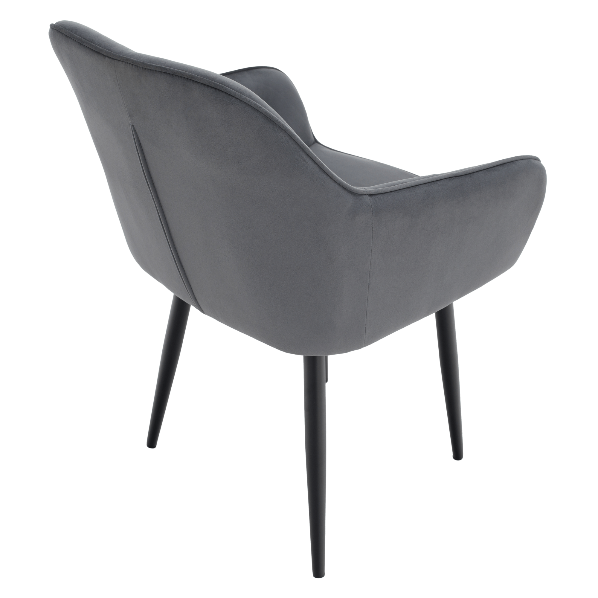 Fotoliu de design, material Velvet gri, VERIO — imaginea 12