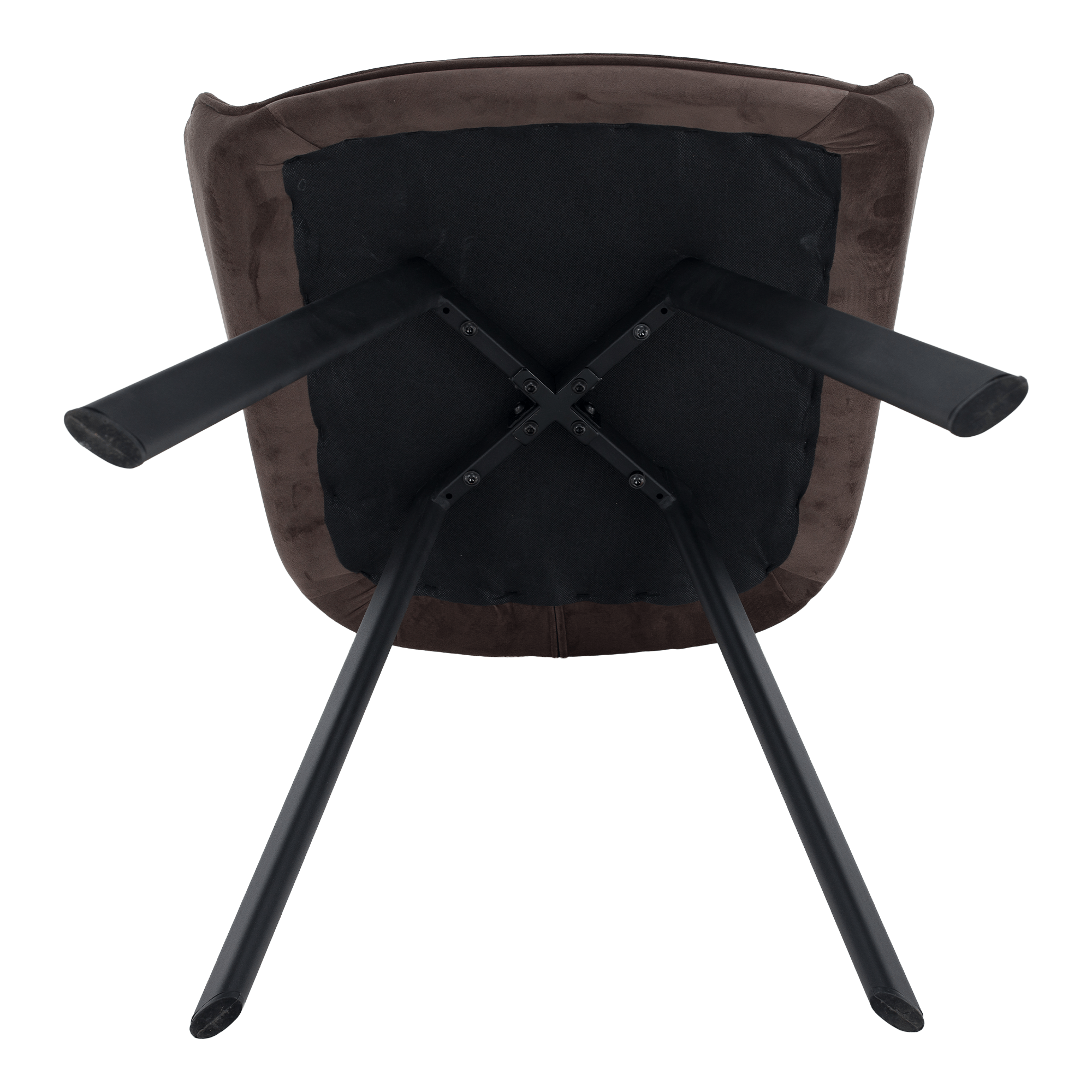 Scaun de design, gri-maronie Velvet/negru, PETIN — imaginea 16