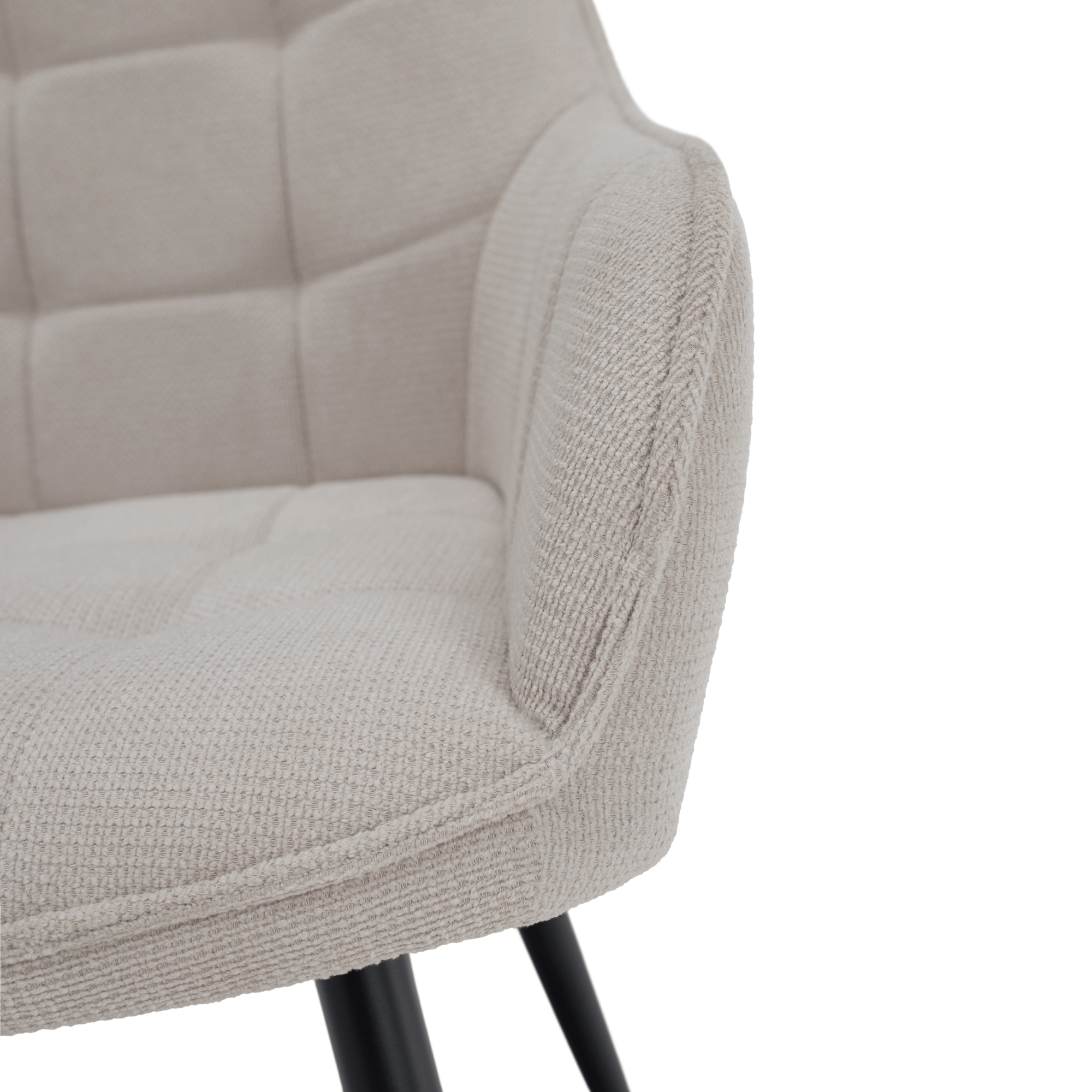 Scaunul de design, bej/negru, MARKEN — imaginea 9