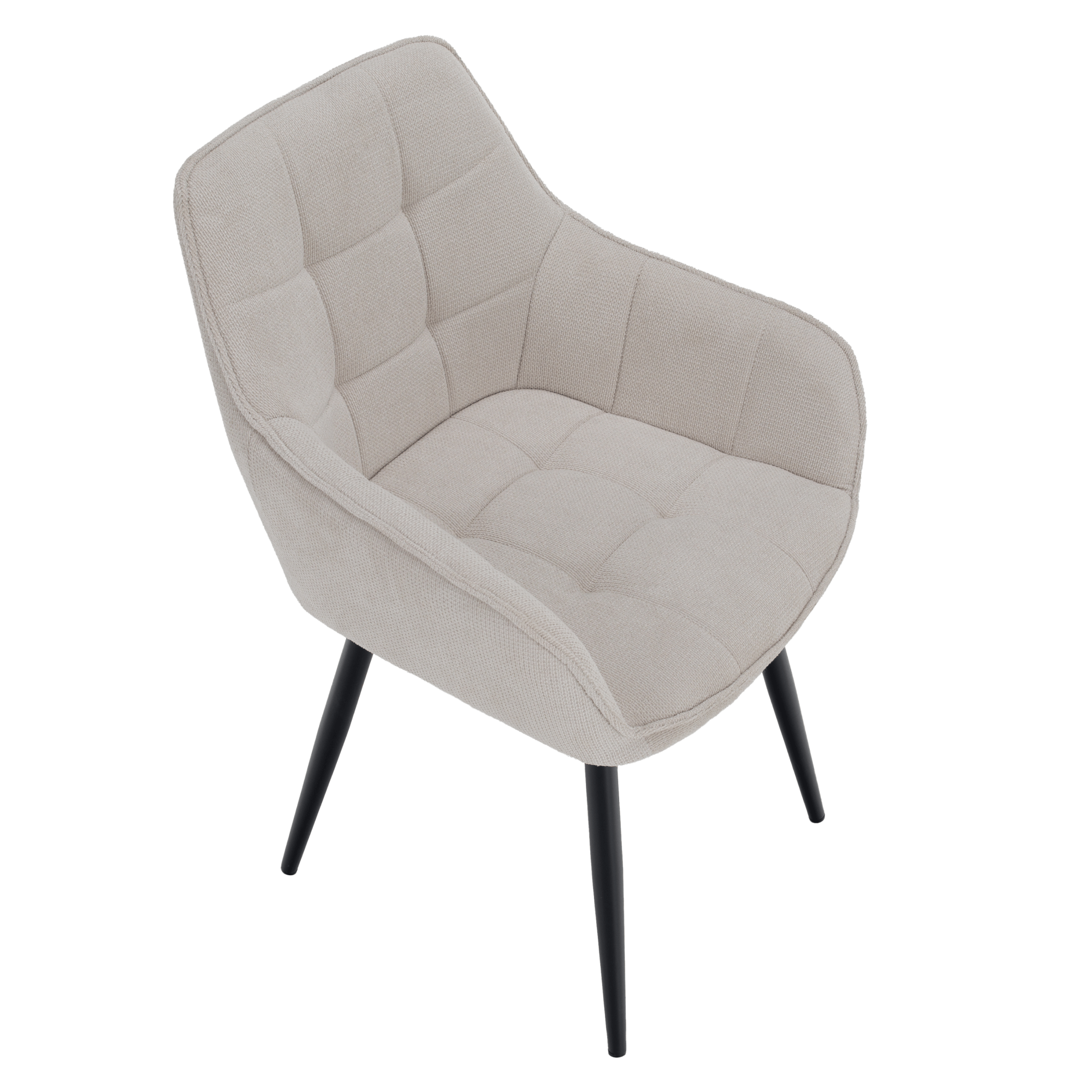 Scaunul de design, bej/negru, MARKEN — imaginea 11