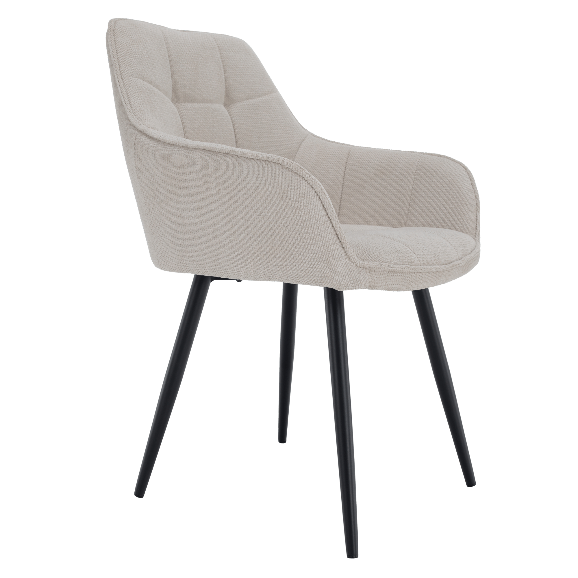 Scaunul de design, bej/negru, MARKEN — imaginea 12