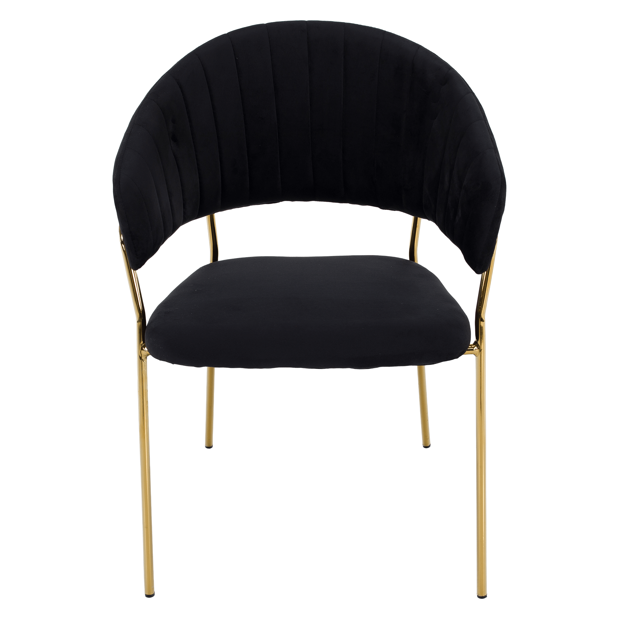 Scaun de sufragerie de design, material Velvet negru/gold crom auriu, DASMIN TIP 1 — imaginea 2