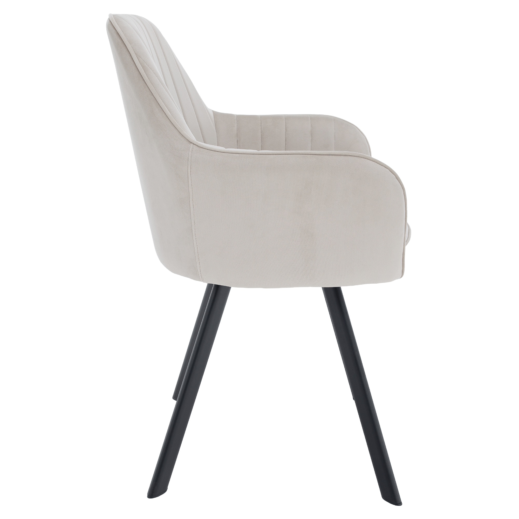 Scaun de design, bej-gri, tesatura Velvet, AURIL — imaginea 2