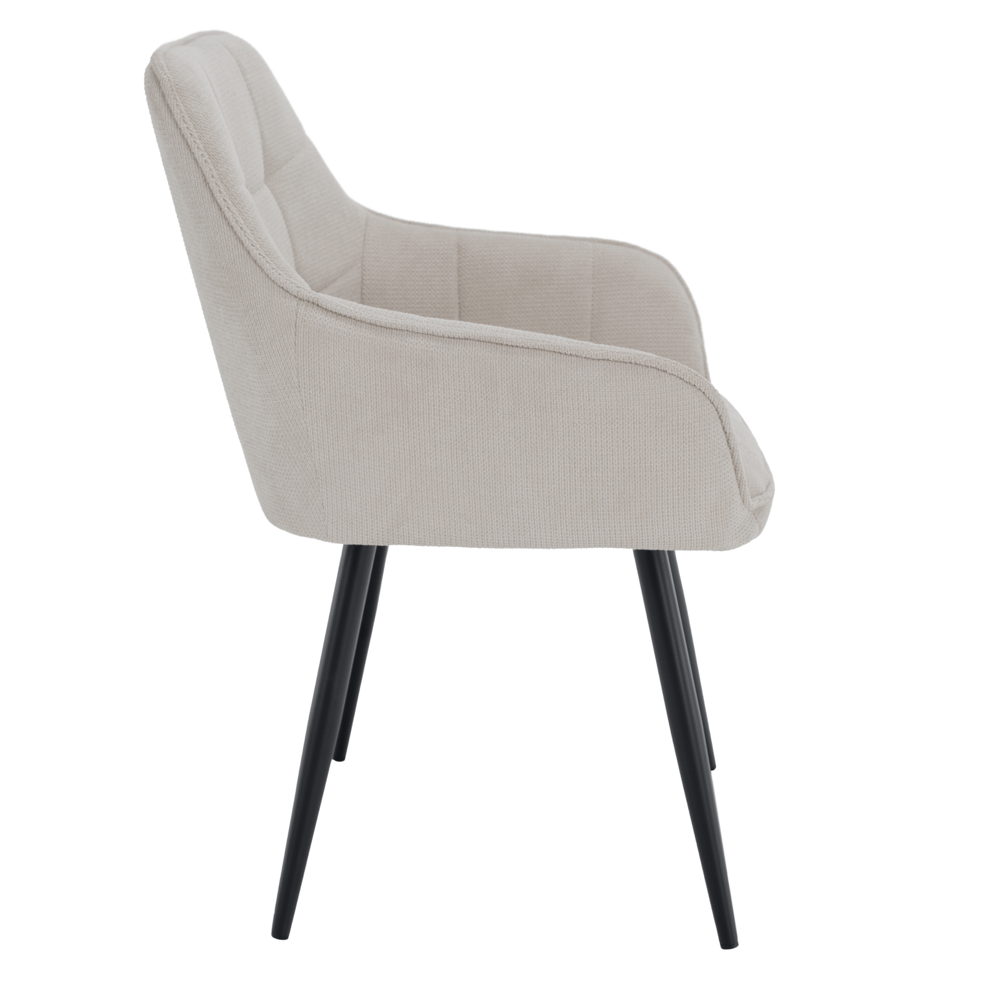 Scaunul de design, bej/negru, MARKEN — imaginea 13