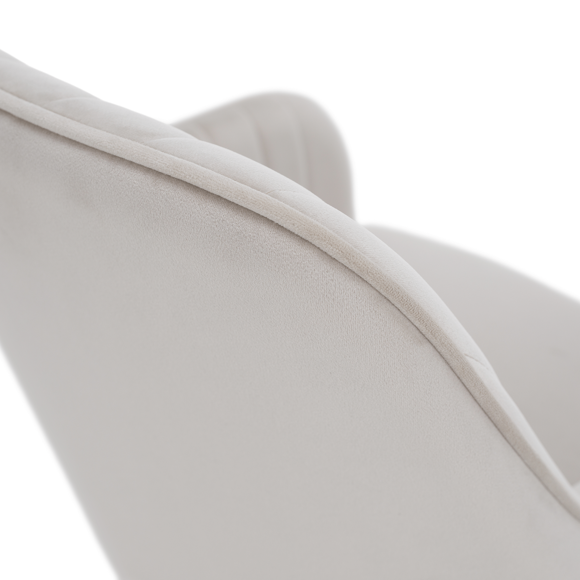 Scaun de design, bej-gri, tesatura Velvet, AURIL — imaginea 3