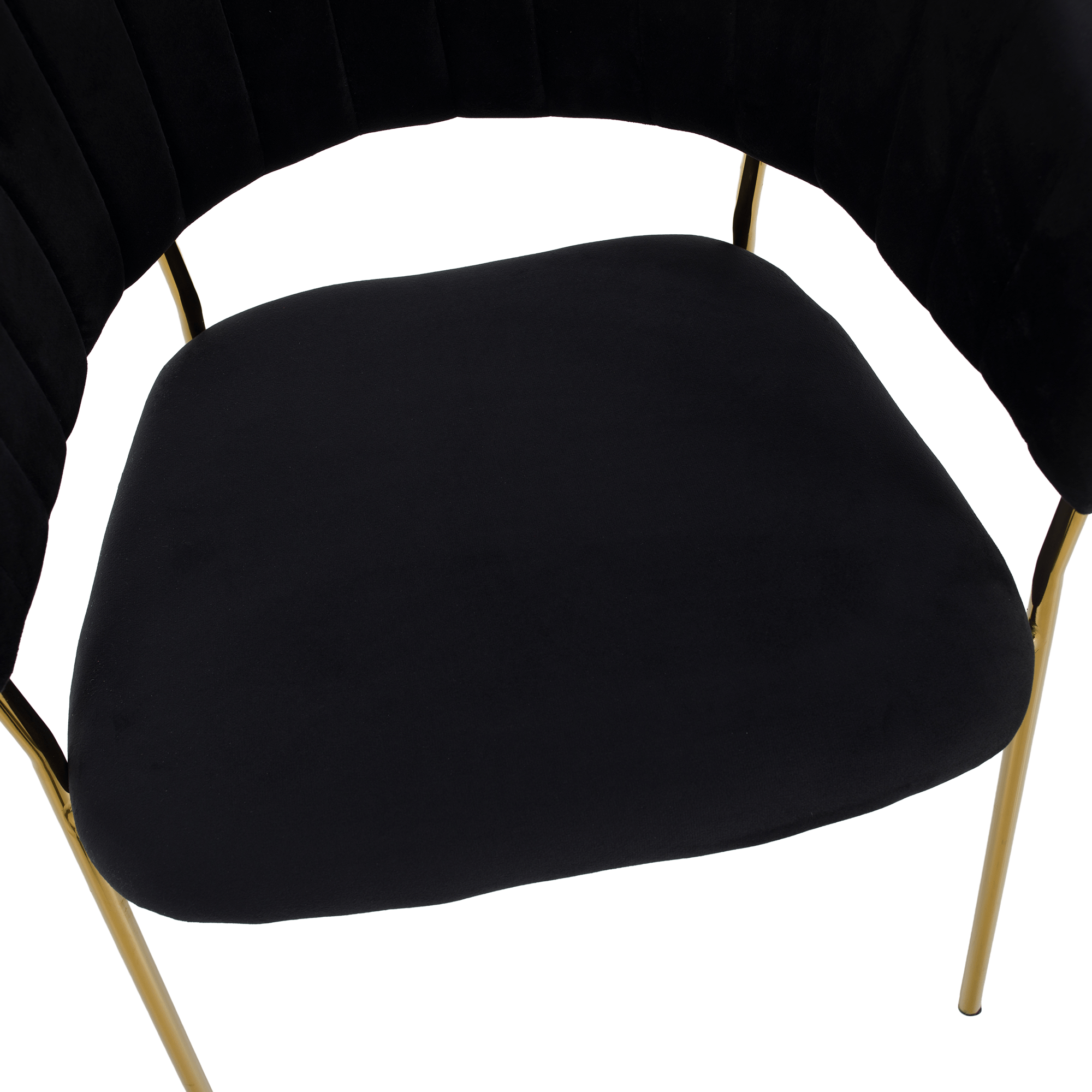 Scaun de sufragerie de design, material Velvet negru/gold crom auriu, DASMIN TIP 1 — imaginea 4
