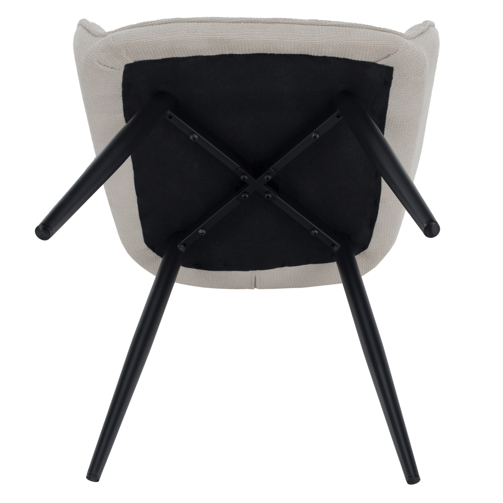 Scaunul de design, bej/negru, MARKEN — imaginea 16