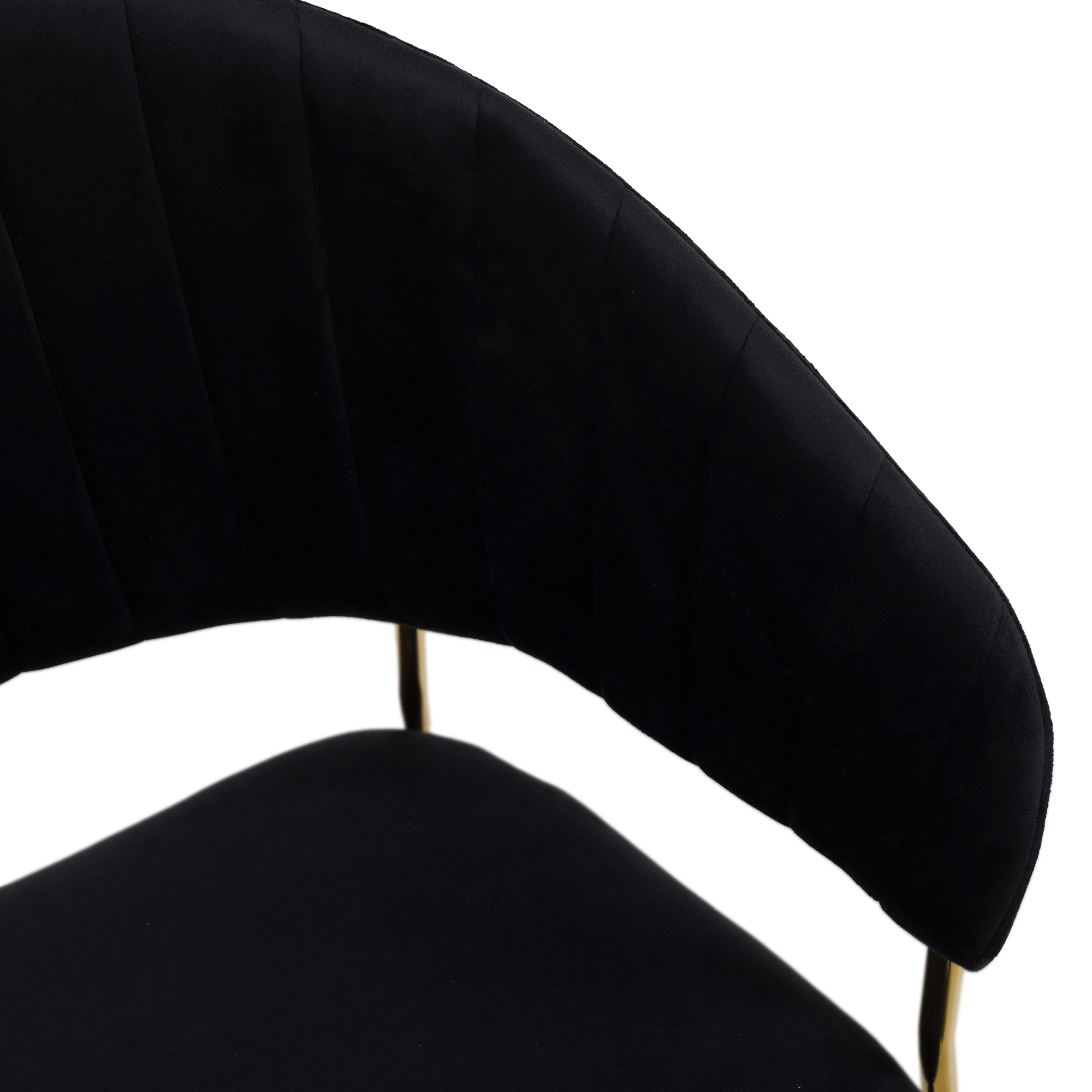 Scaun de sufragerie de design, material Velvet negru/gold crom auriu, DASMIN TIP 1 — imaginea 5