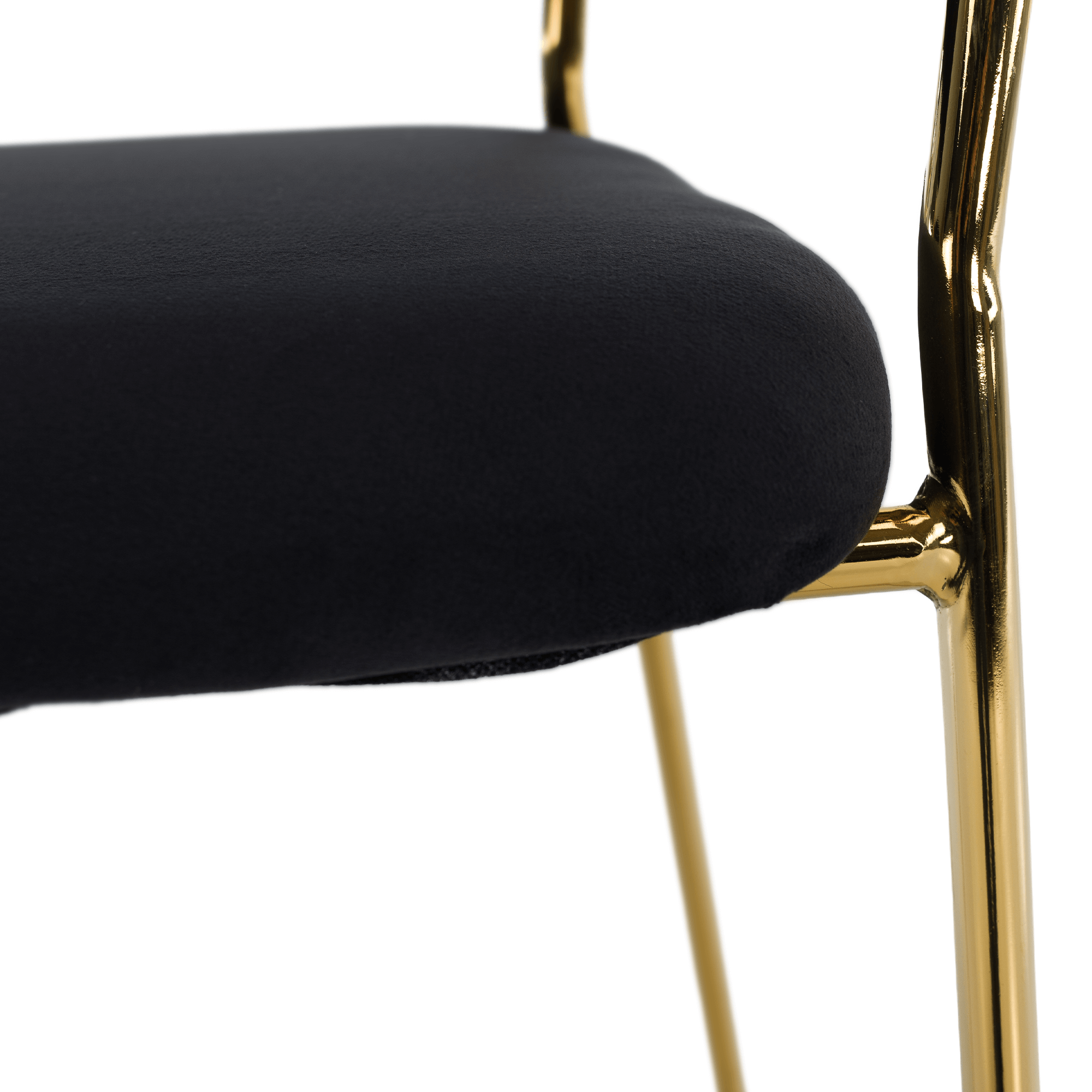 Scaun de sufragerie de design, material Velvet negru/gold crom auriu, DASMIN TIP 1 — imaginea 6