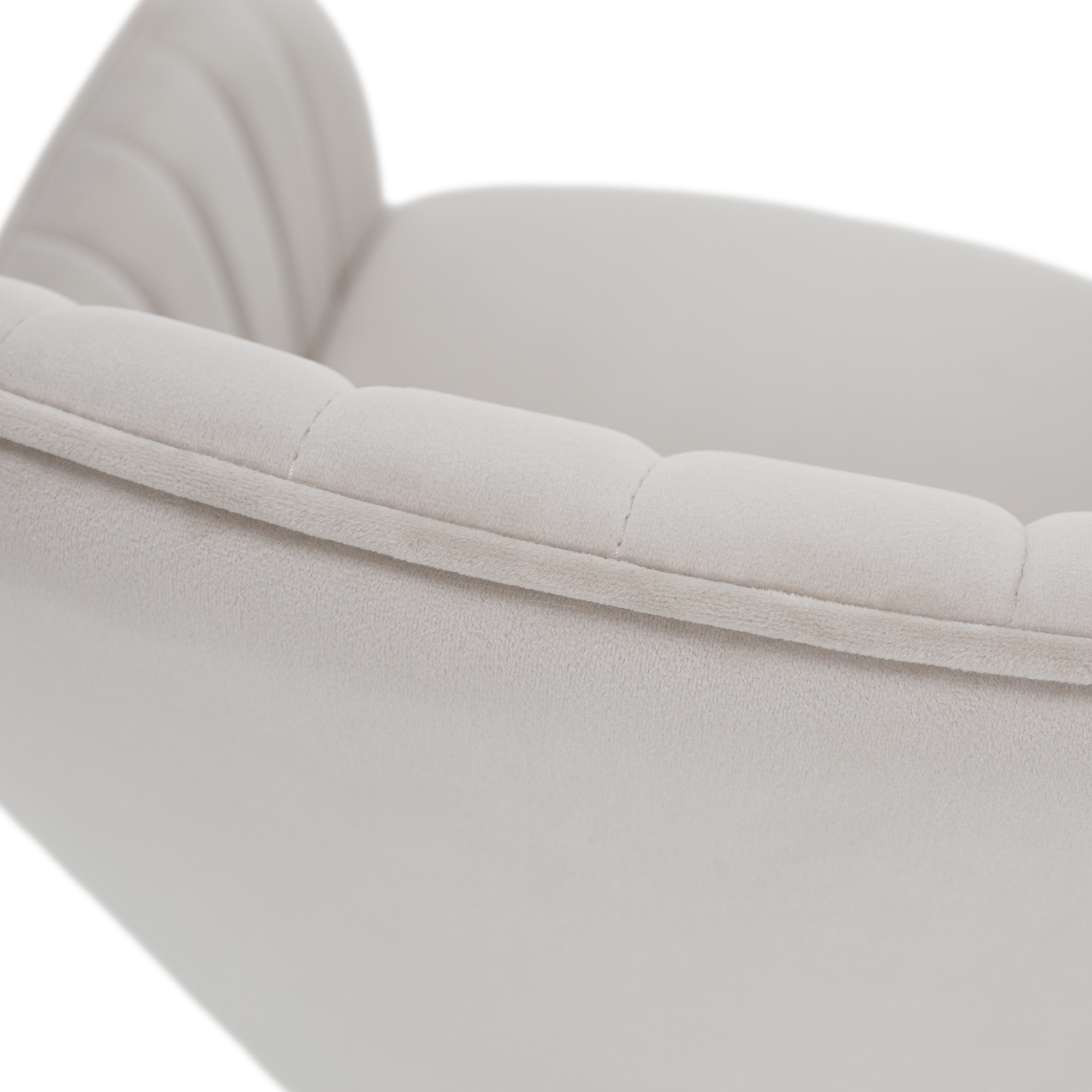 Scaun de design, bej-gri, tesatura Velvet, AURIL — imaginea 6