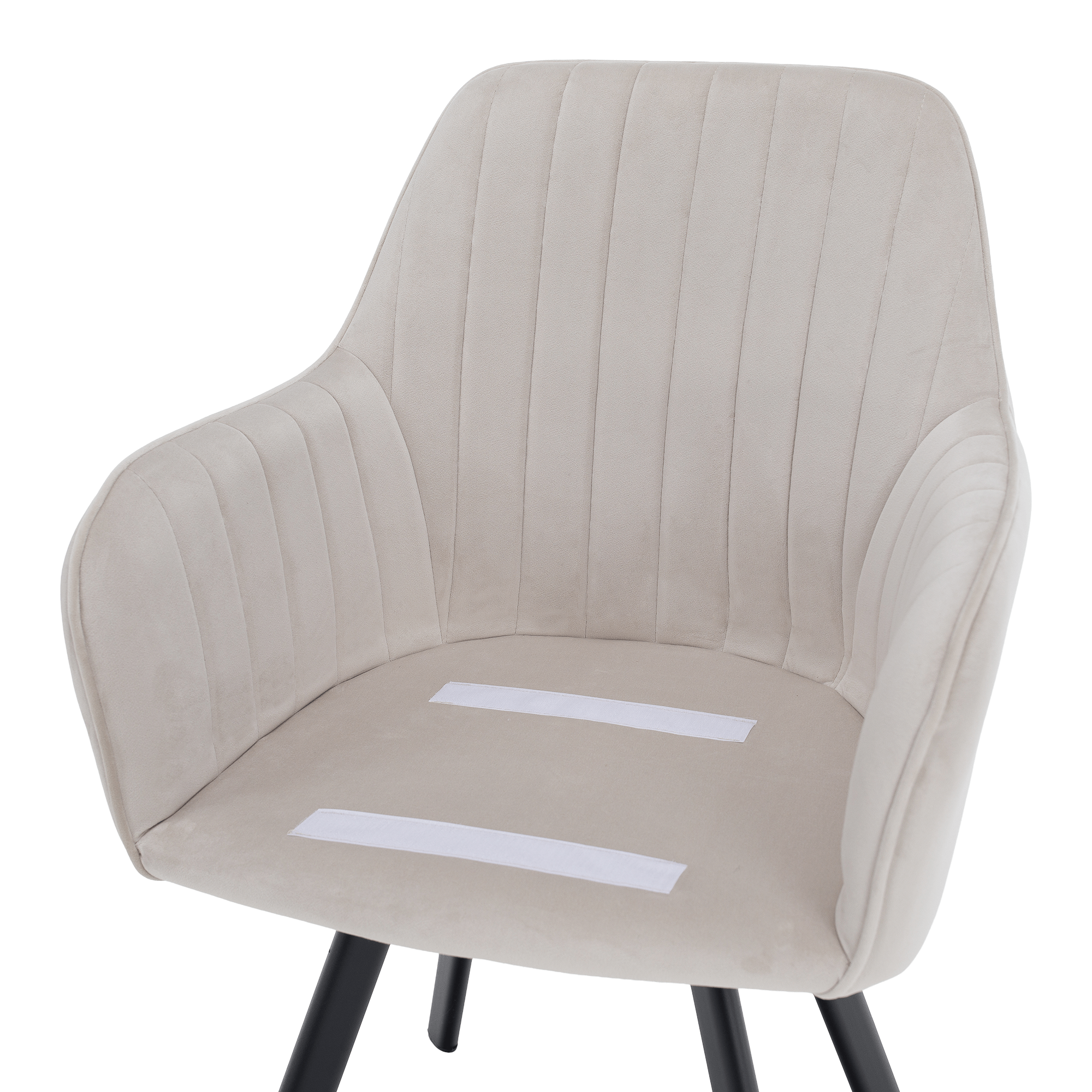 Scaun de design, bej-gri, tesatura Velvet, AURIL — imaginea 7