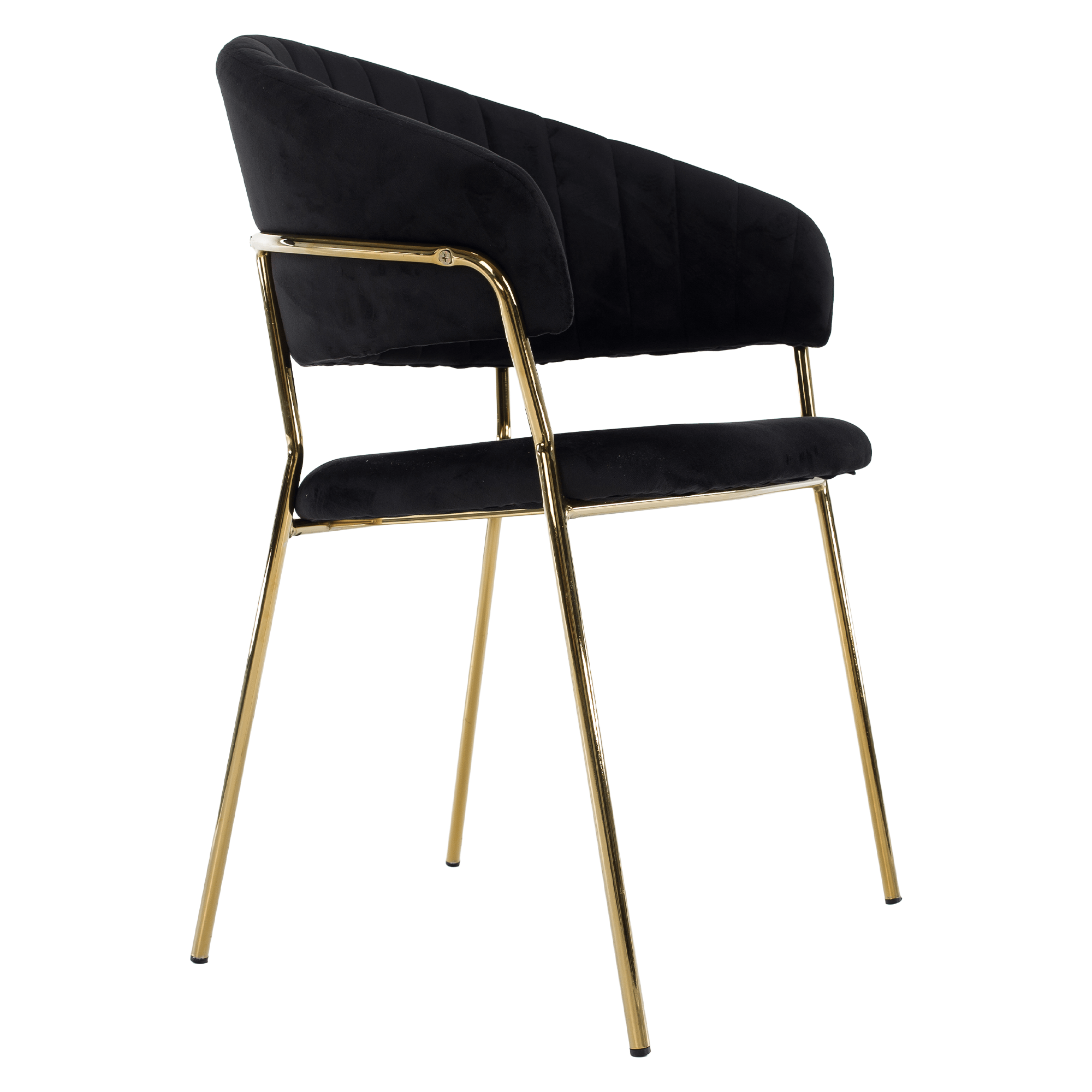 Scaun de sufragerie de design, material Velvet negru/gold crom auriu, DASMIN TIP 1 — imaginea 9