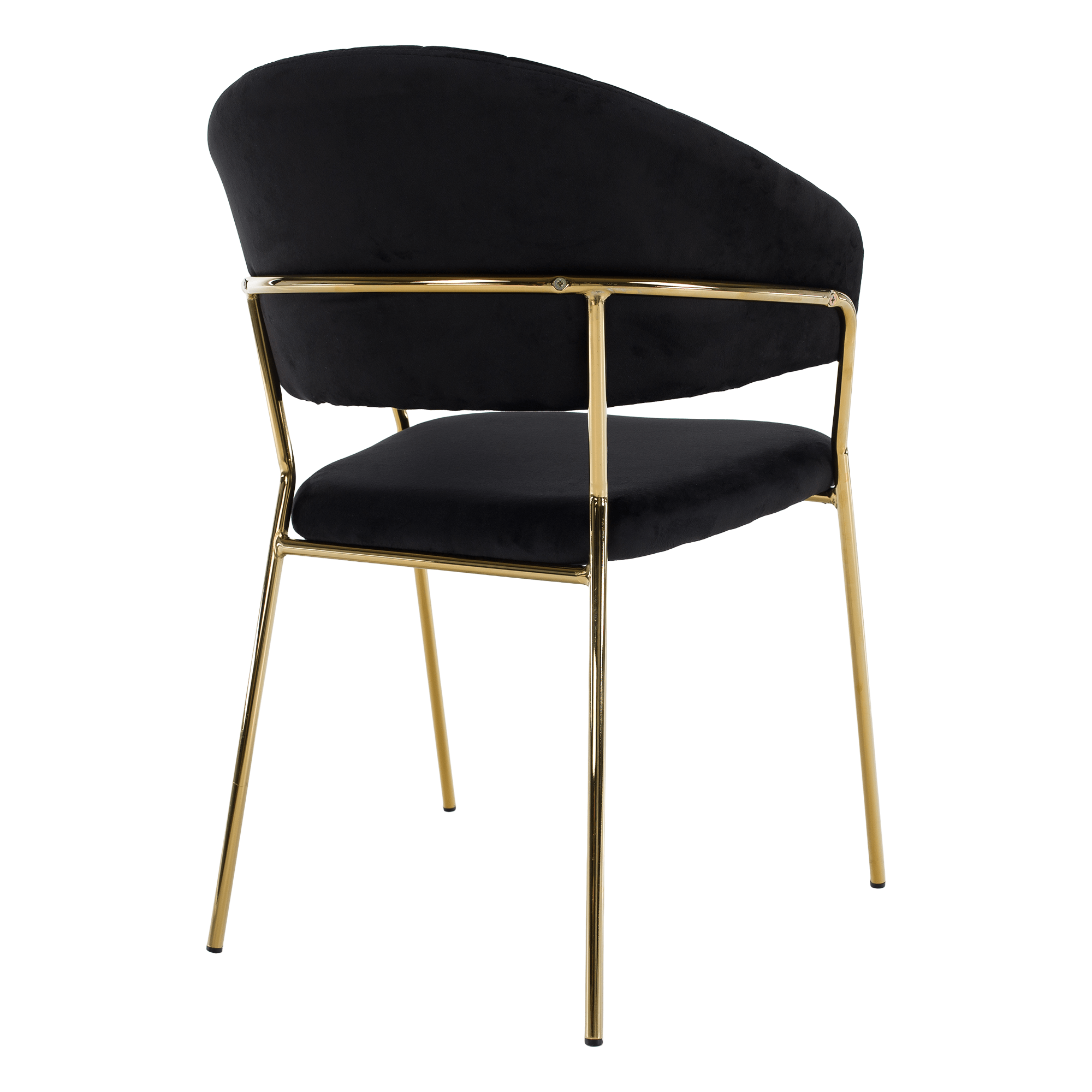 Scaun de sufragerie de design, material Velvet negru/gold crom auriu, DASMIN TIP 1 — imaginea 11