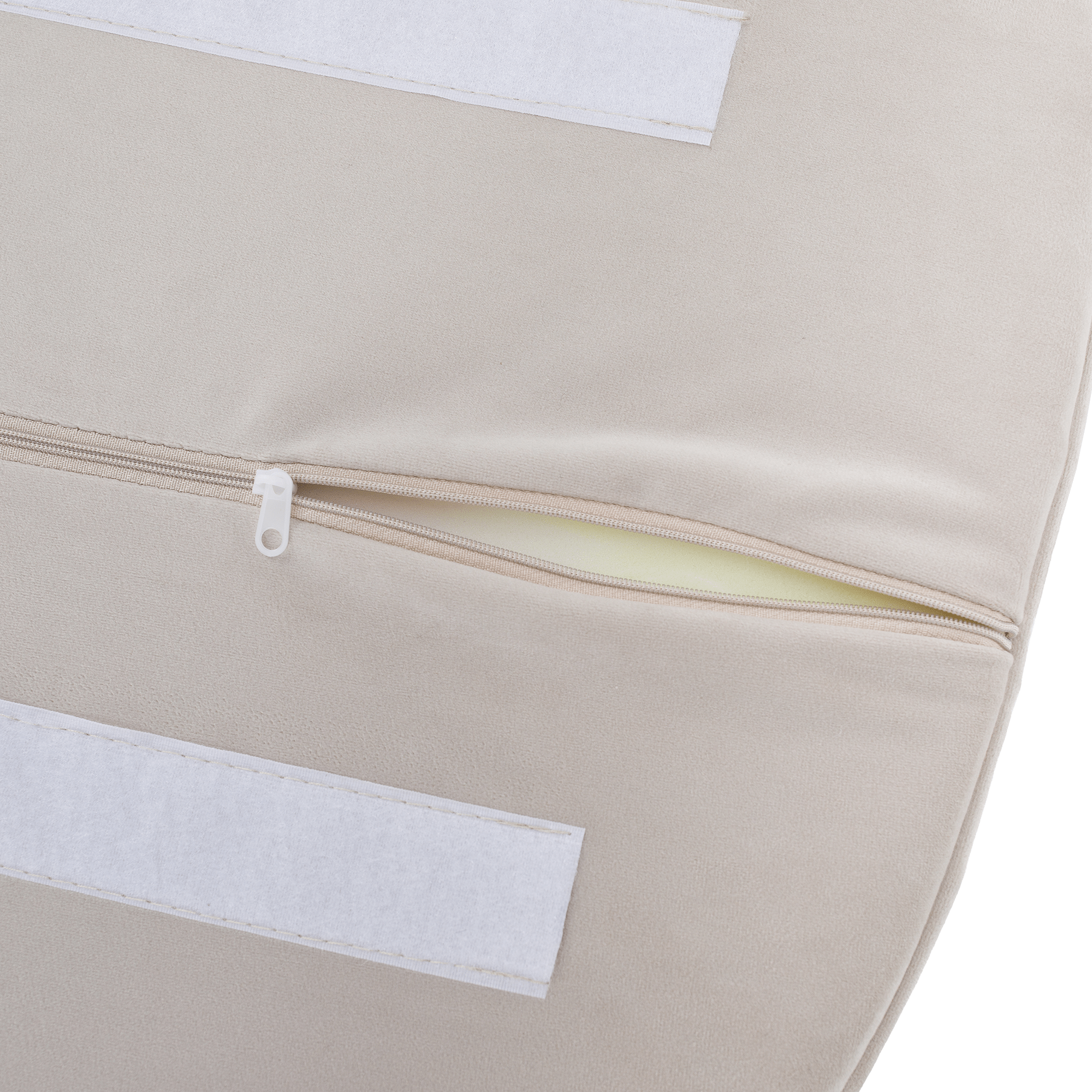 Scaun de design, bej-gri, tesatura Velvet, AURIL — imaginea 9