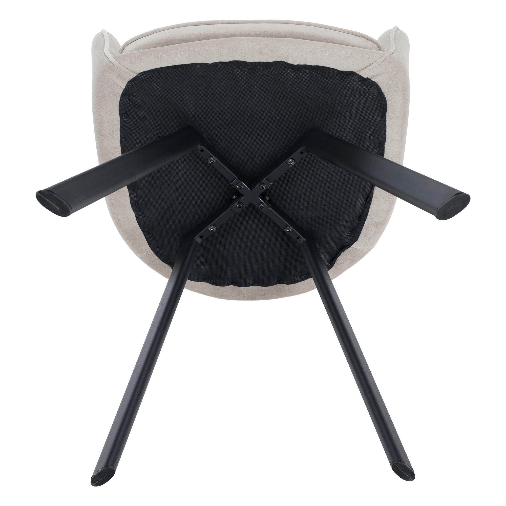 Scaun de design, bej-gri, tesatura Velvet, AURIL — imaginea 10