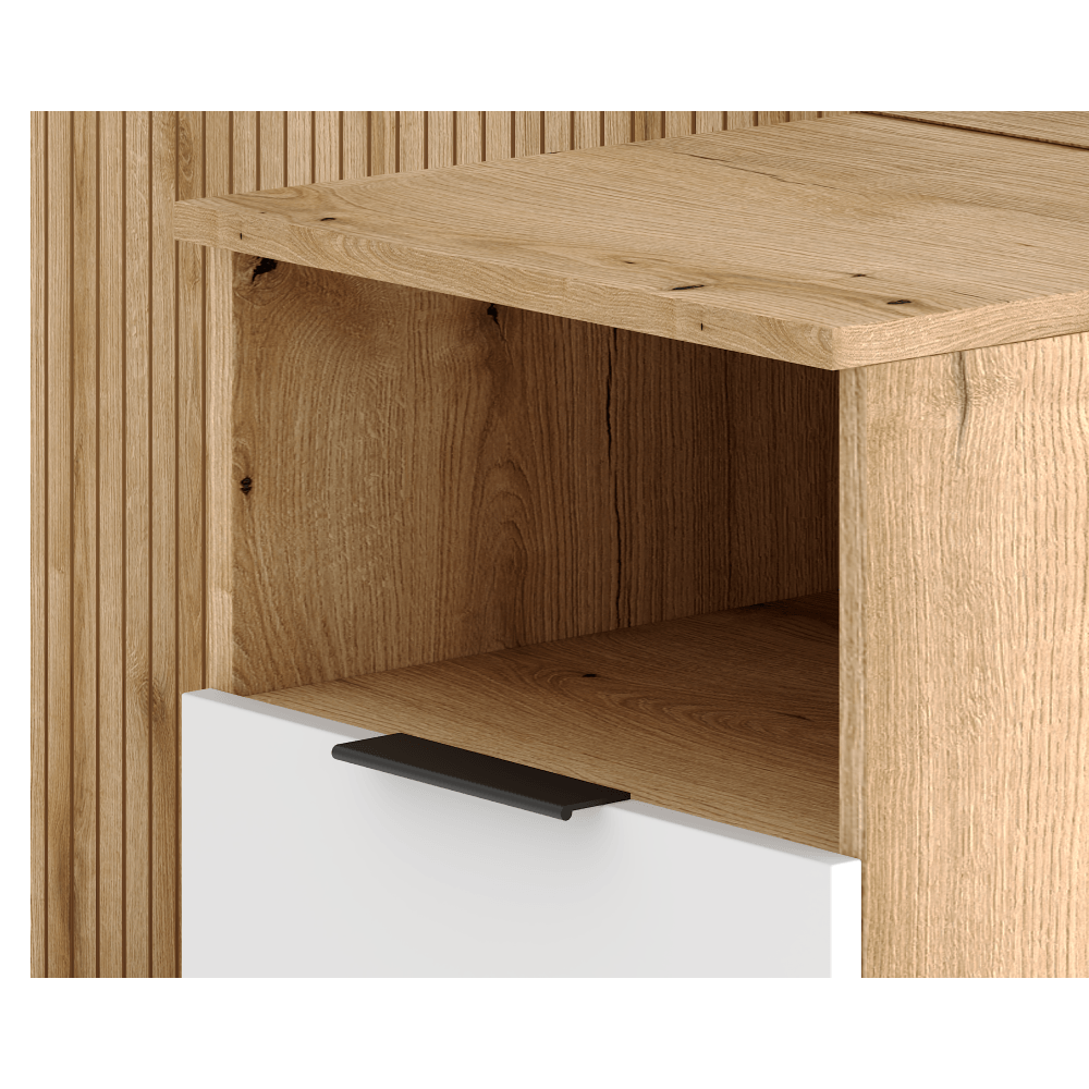 Set pentru hol, stejar evoke/alb, NODRI — imaginea 5