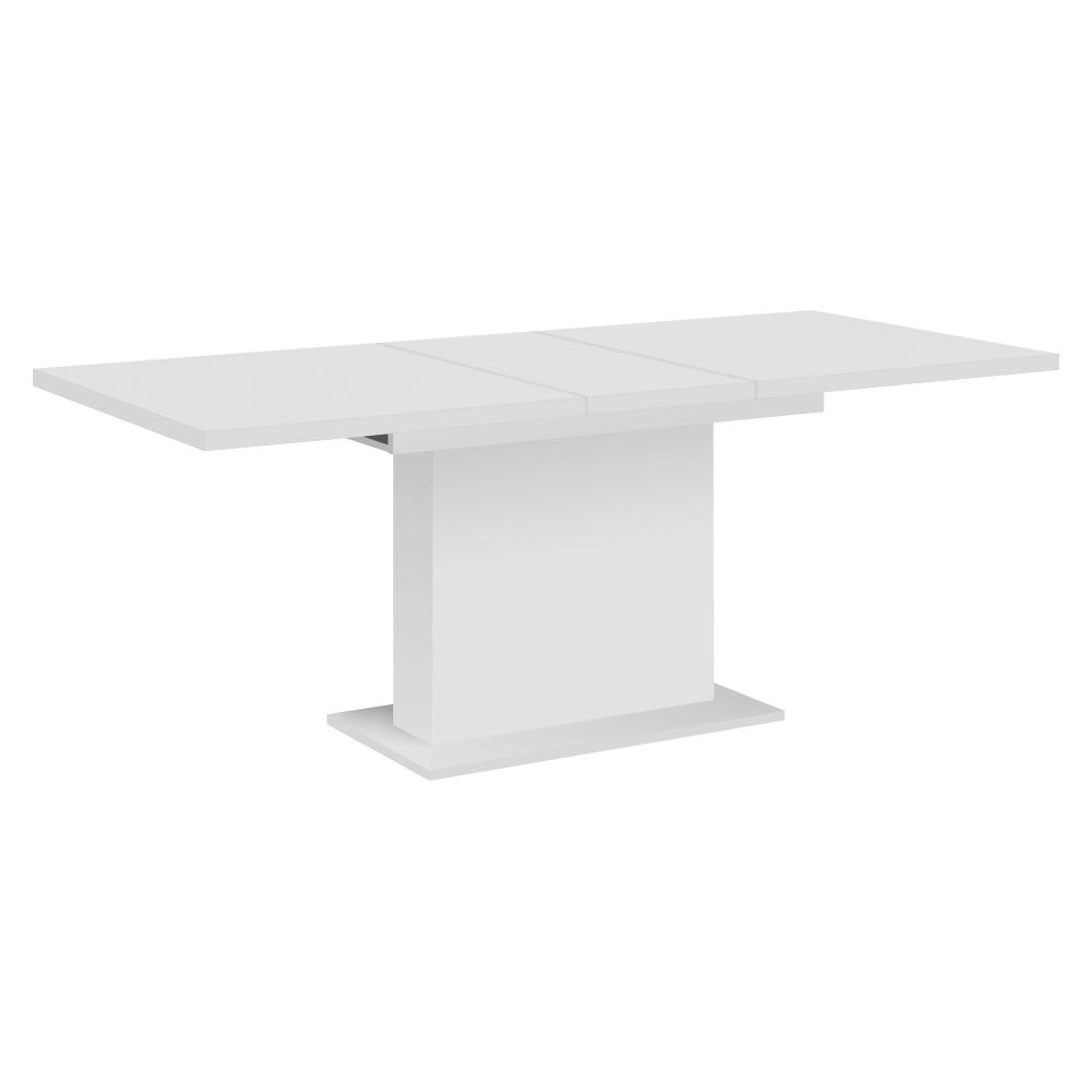 Masa dining extensibila, alba, 160-200x90 cm, BOBA — imaginea 2