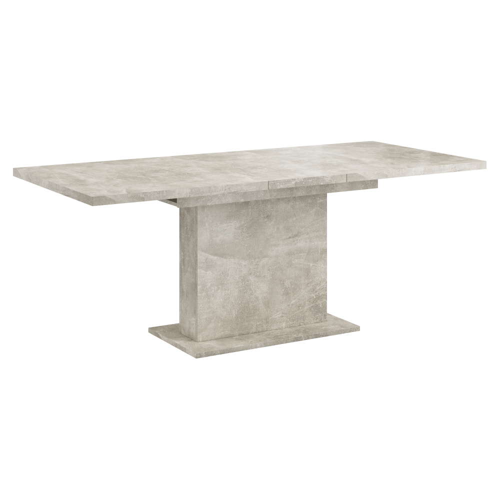 Masa extensibila de sufragerie, beton, 160-200x90 cm, BOBA — imaginea 2