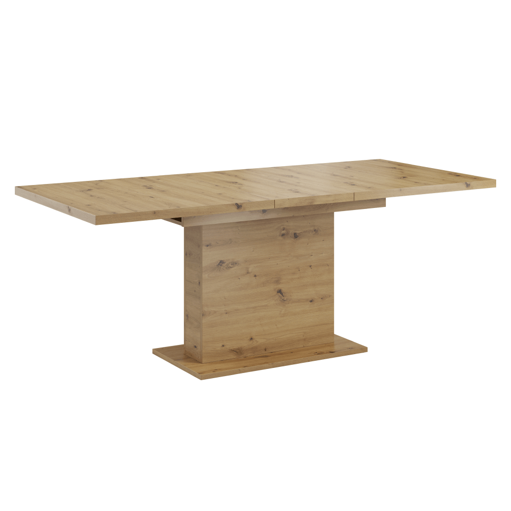 Masa de sufragerie extensibila, stejar artisan, 160-200x90 cm, BOBA — imaginea 2