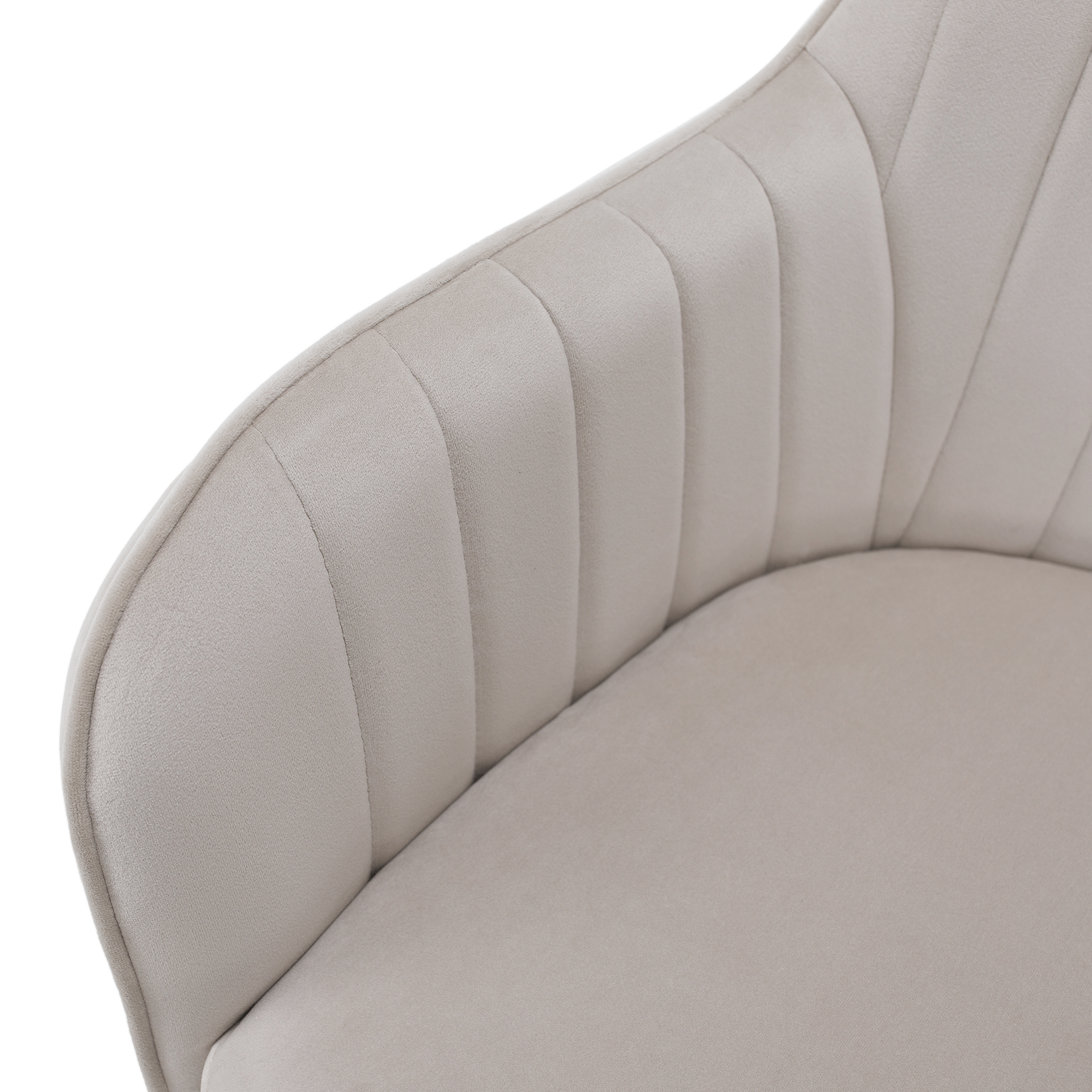 Scaun de design, bej-gri, tesatura Velvet, AURIL — imaginea 16