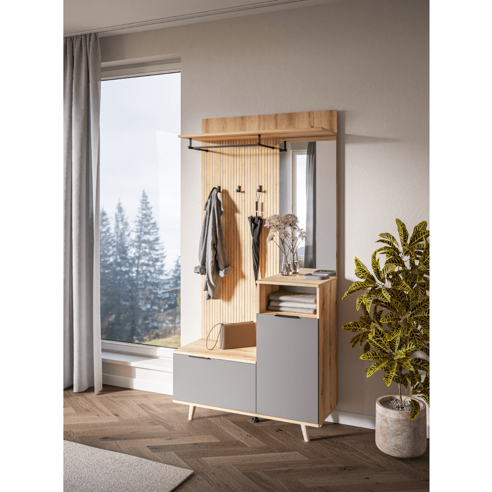 Set pentru hol, stejar evoke/grafit, NODRI — imaginea 8